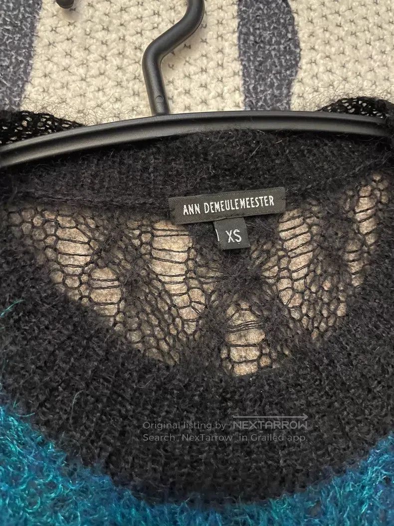 Ann Demeulemeester Ann Demeulemeester Navy Blue Knit Sweater Size XS / US 0-2 / IT 36-38 - 2 Thumbnail