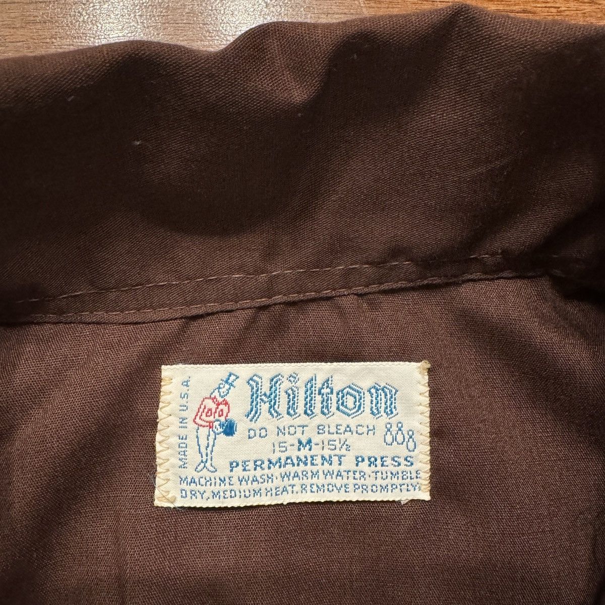 Vintage 50-60s vintage Hilton bowling shirt Chain stitch on the back Size US M / EU 48-50 / 2 - 2 Thumbnail