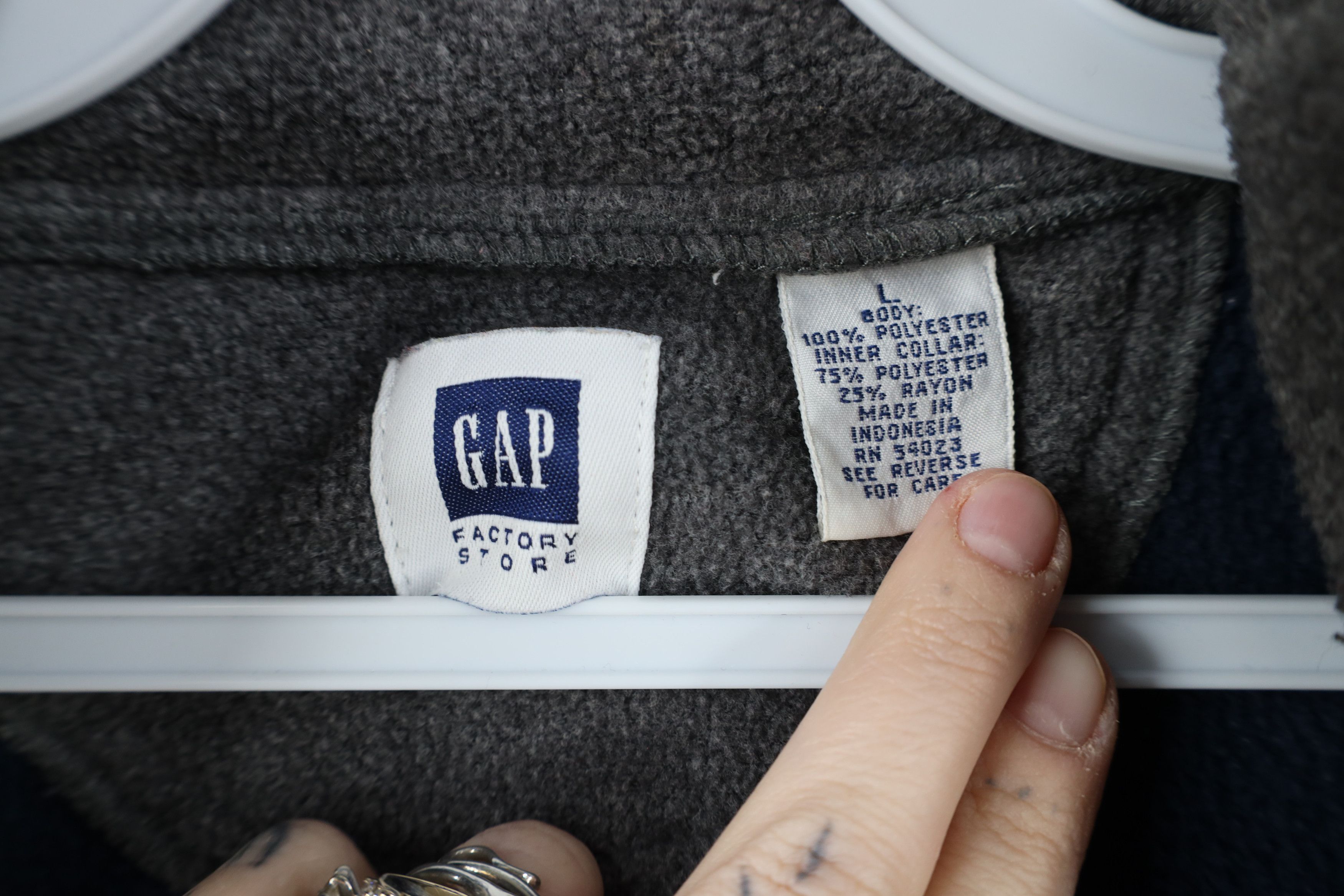 Gap Vintage 90s Y2K Gap Half Zip Fleece Pullover Sweater Blue Size US L / EU 52-54 / 3 - 8 Thumbnail