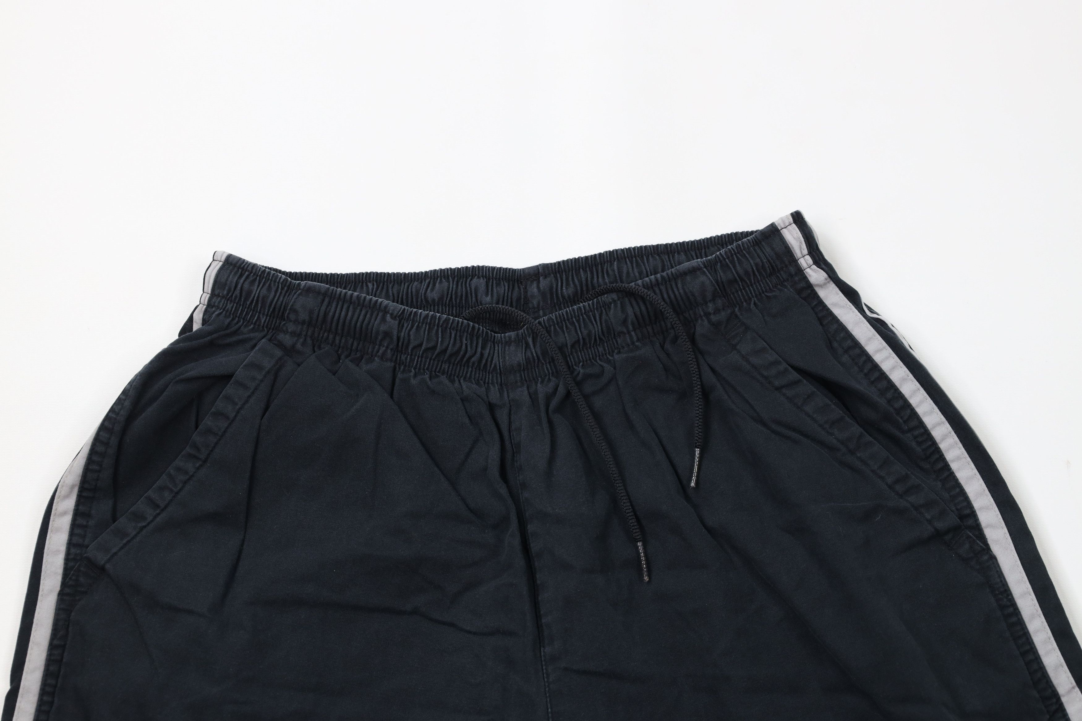 Nike × Vintage Vintage 90s Y2K Nike Scott Mini Swoosh Shorts Black Cotton Size US 32 / EU 48 - 2 Thumbnail