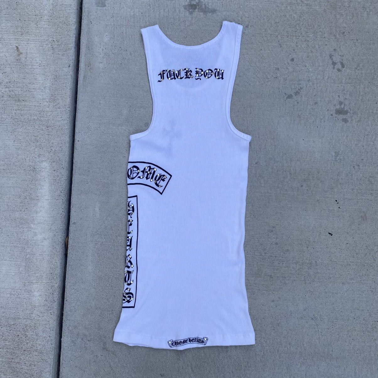 Chrome Hearts Chrome Hearts Swarovski T Bar Tank Top Small Size US S / EU 44-46 / 1 - 2 Thumbnail