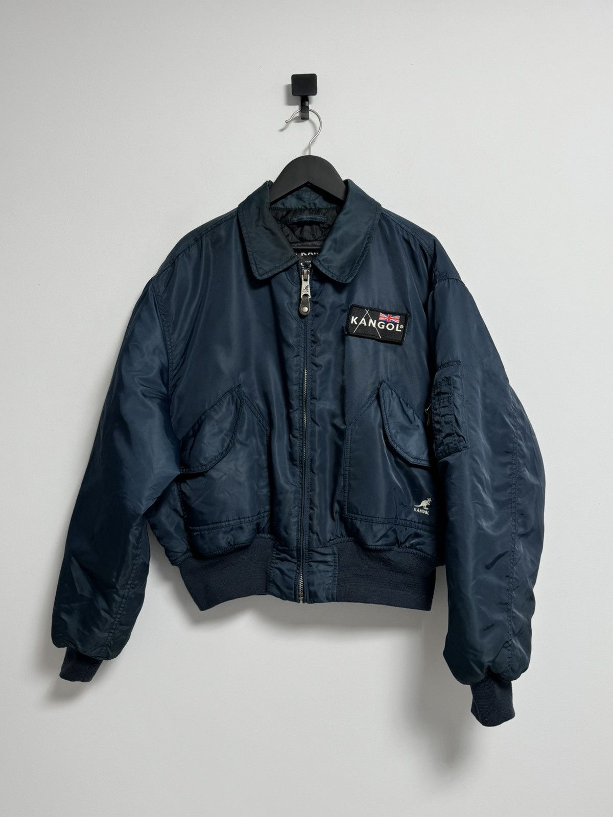 Kangol Bomber Jacket MA1 Flight Jacket Vintage Logo Tagged