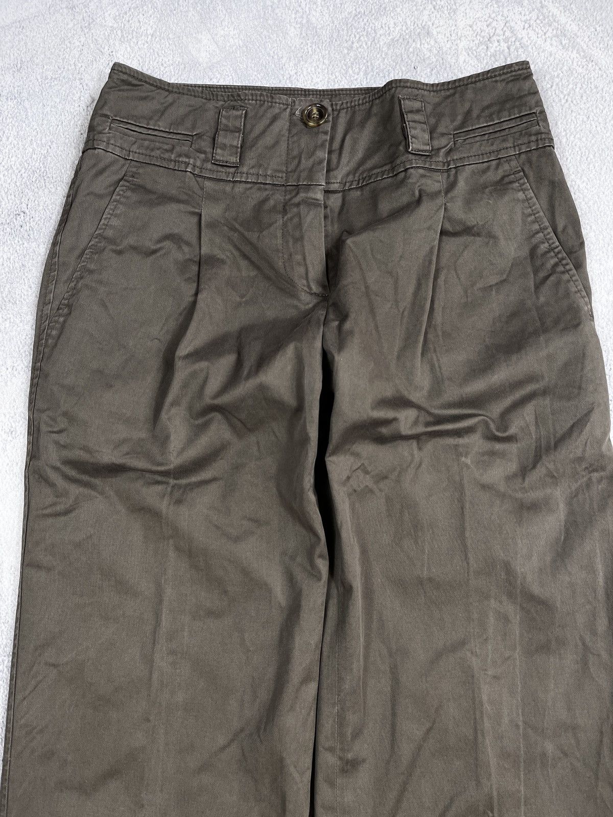 Weekend Max Mara Vintage Y2K Max Mara Weekend wide washed classic trousers Size 28" / US 6 / IT 42 - 2 Thumbnail