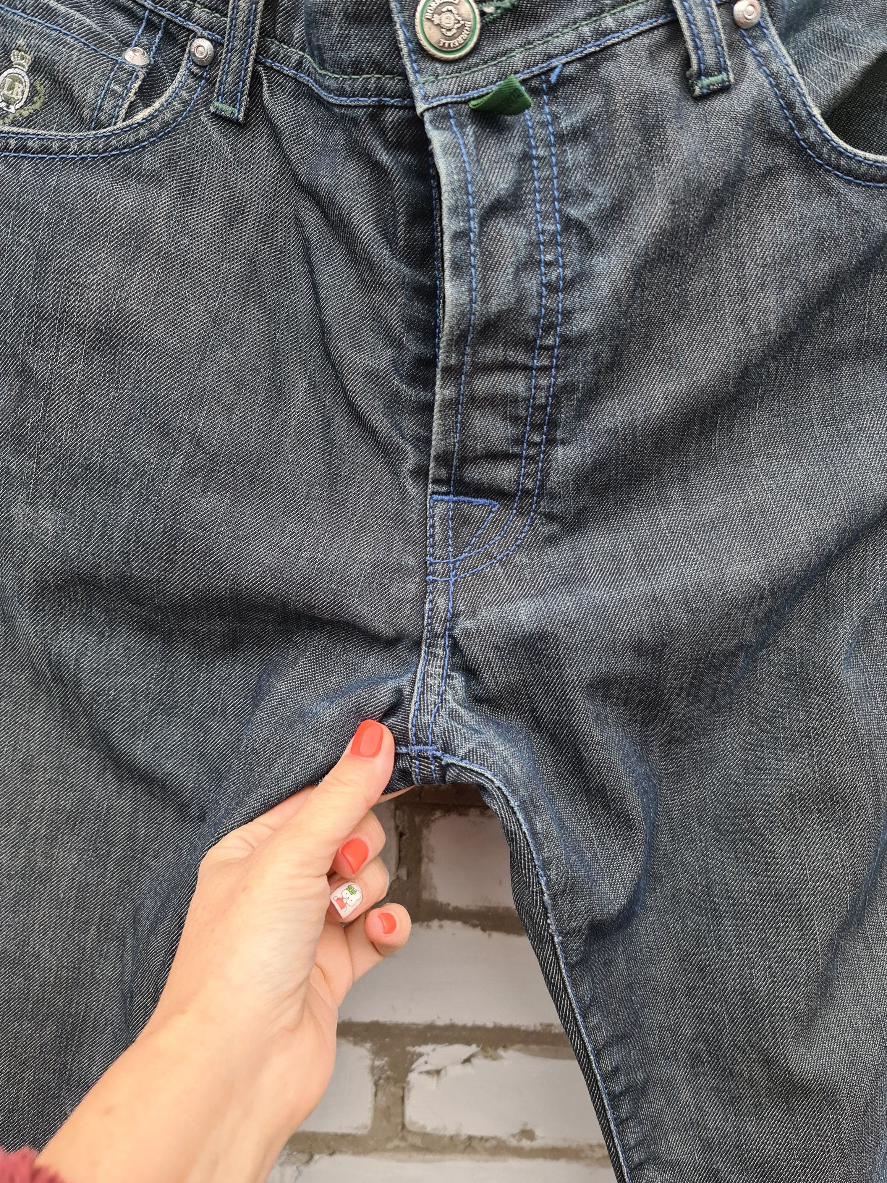 Luigi Borrelli Luigi Borelli Blue Denim Jeans Pants Size US 34 / EU 50 - 6 Thumbnail