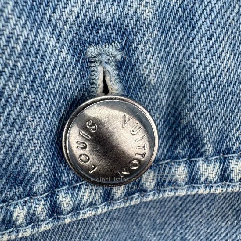 Louis Vuitton Louis Vuitton Blue destruction logo denim jacket Size US XL / EU 56 / 4 - 5 Thumbnail