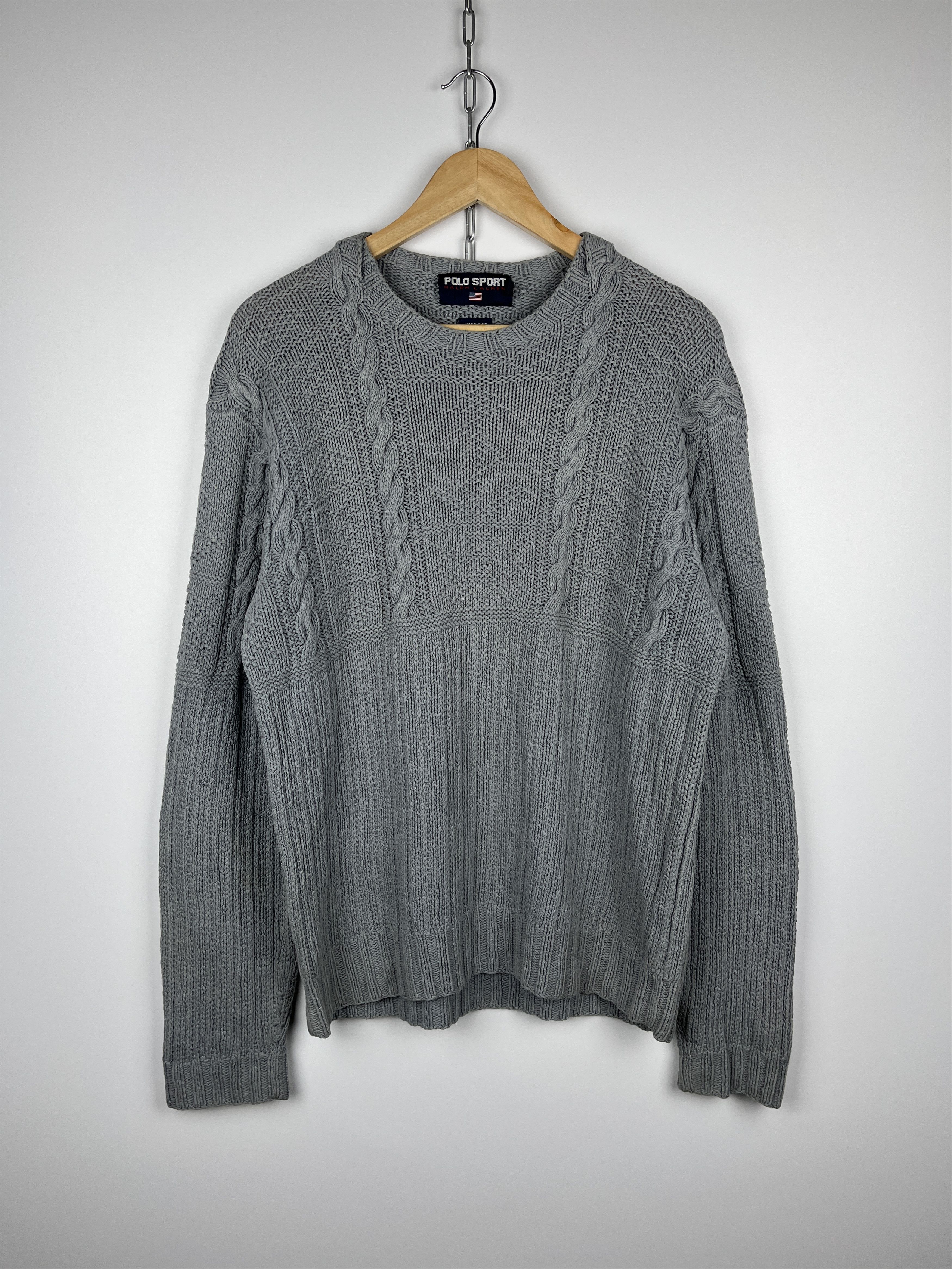 Ralph Lauren Polo Sport Ralph Lauren Linen Cotton Cable Hand Knit Sweater Size US L / EU 52-54 / 3 - 2 Thumbnail
