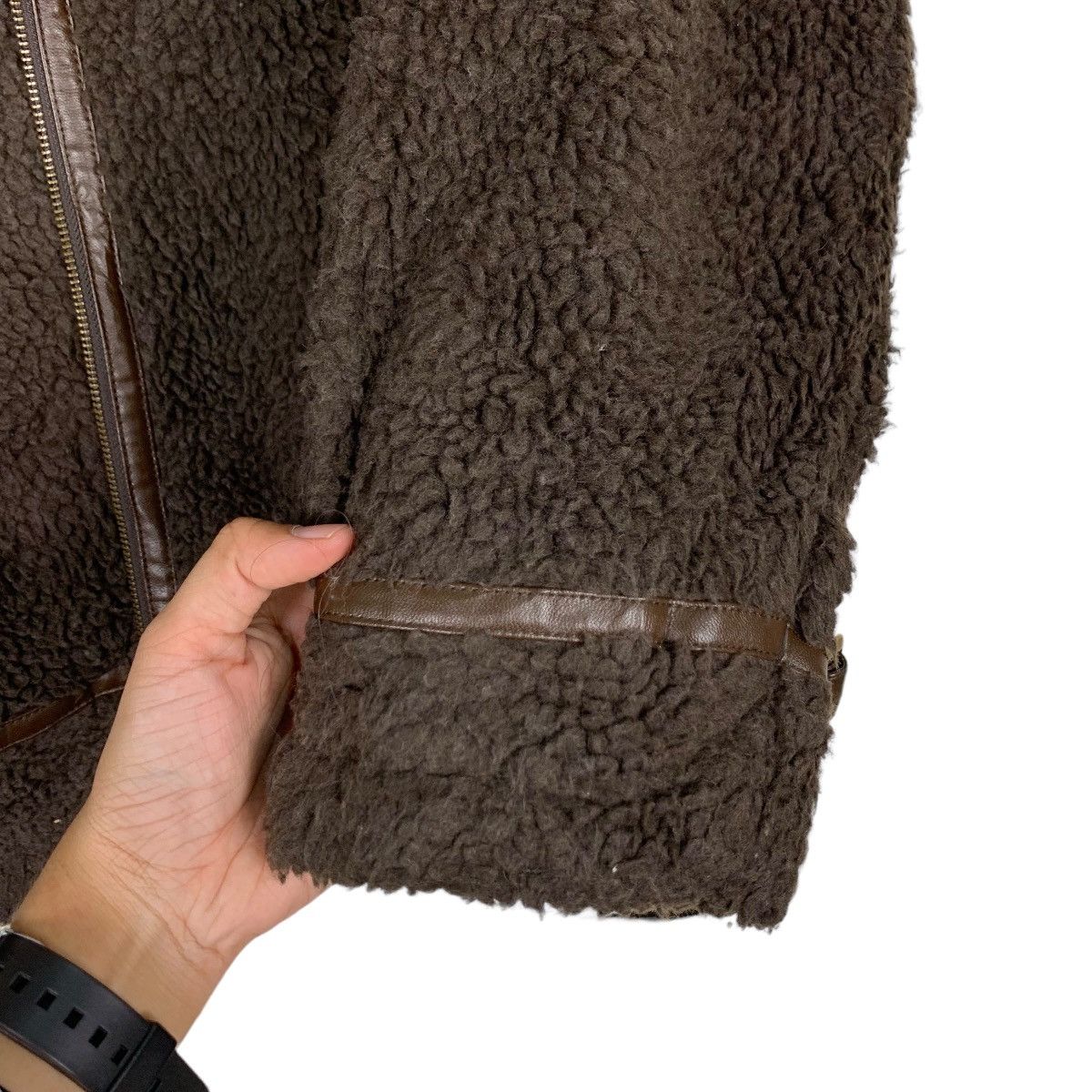 Japanese Brand LUNACION Deep Pile Brown Fleece Jacket #1058-C48 Size US M / EU 48-50 / 2 - 11 Thumbnail