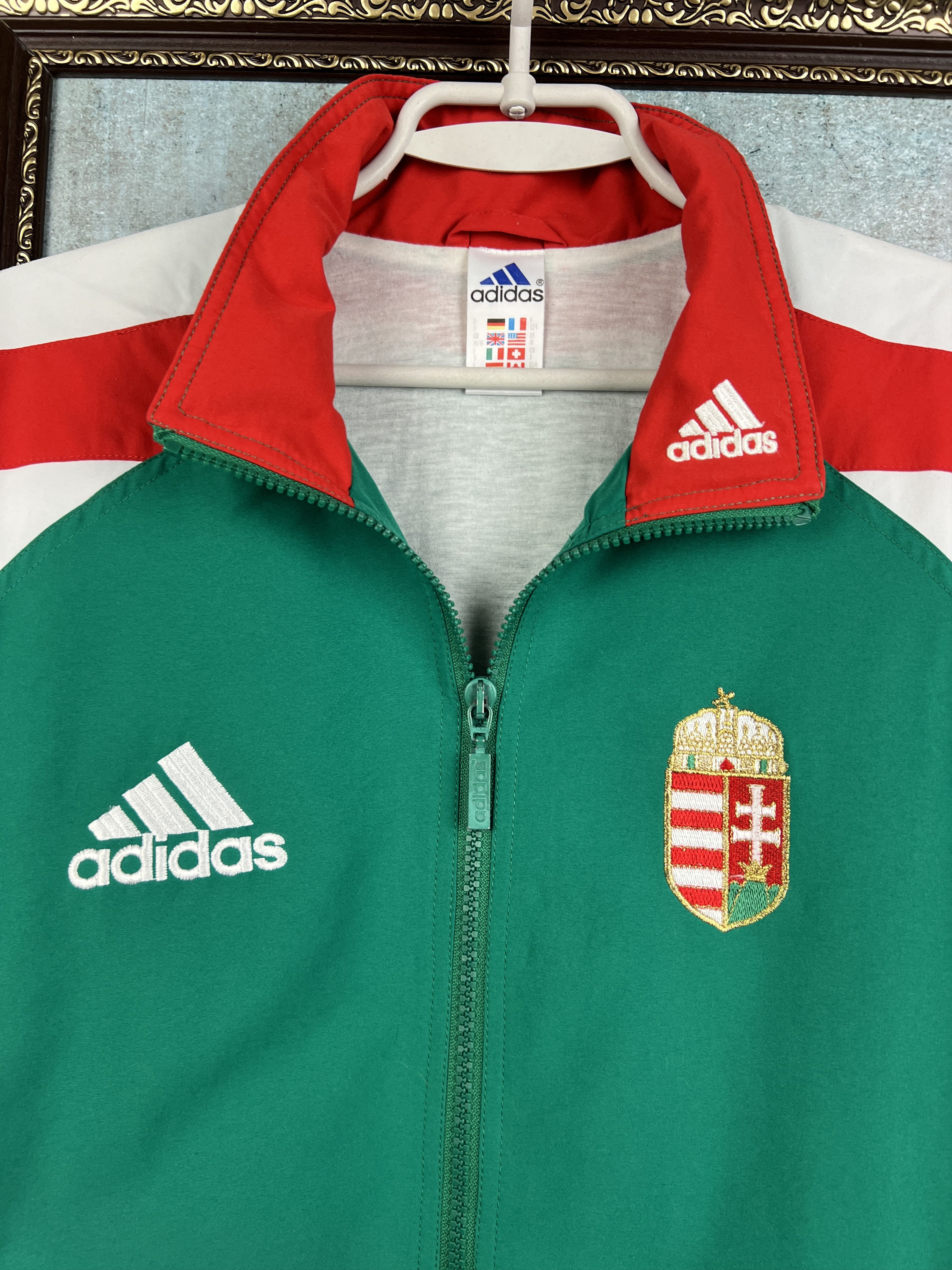 Adidas Vintage Hungary Football Jacket Track Top Soccer National Size US M / EU 48-50 / 2 - 3 Thumbnail