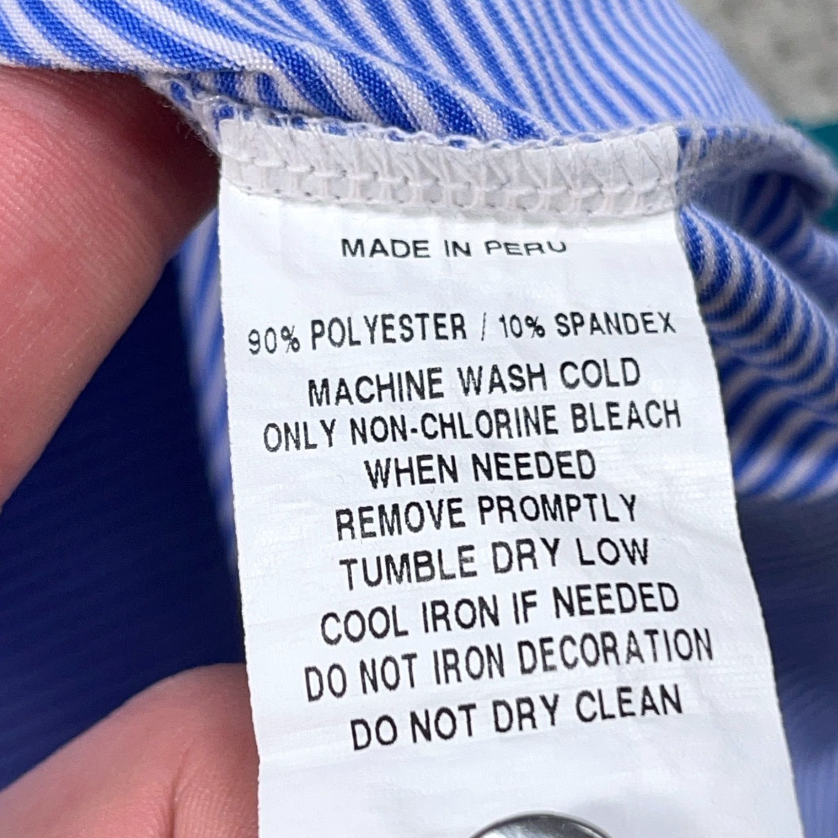 Vintage Greyson Polo Shirt Men XL Blue Striped Performance Quick Dry Golf Fincastle Size US XL / EU 56 / 4 - 3 Thumbnail