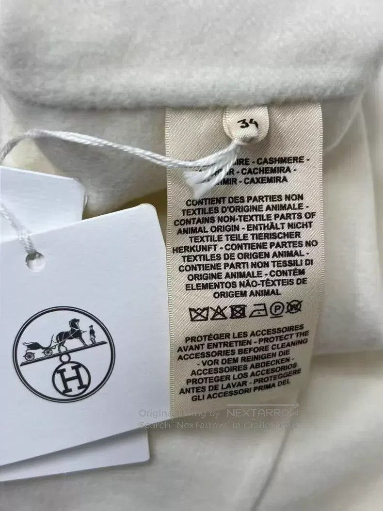 Hermes Hermes White cashmere coat Size XXS / US 00 / IT 34 - 8 Thumbnail