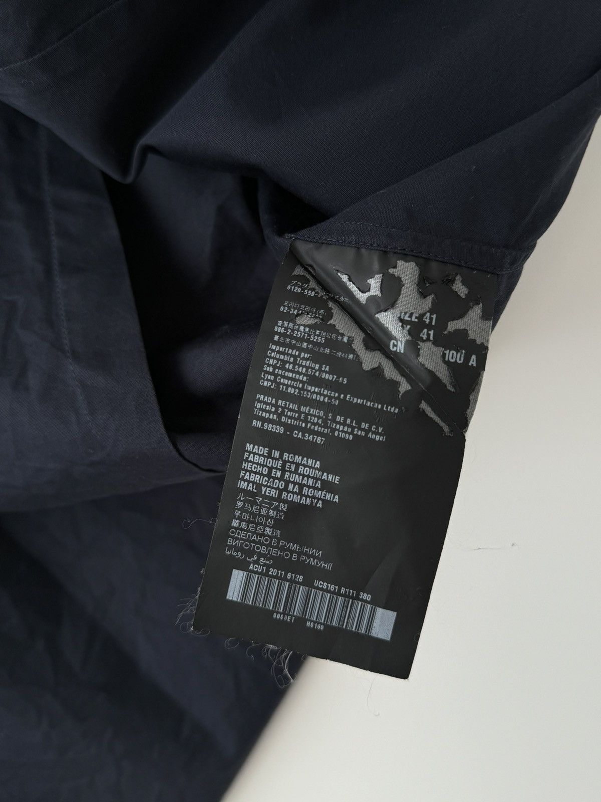 Prada Prada 2011 Pocket Short Sleeve Button Cotton Navy Shirt Size US S / EU 44-46 / 1 - 7 Thumbnail