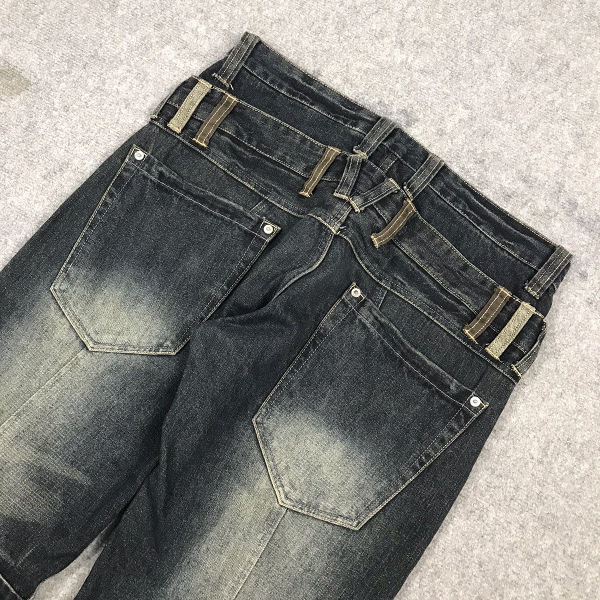 If Six Was Nine × Japanese Brand × Le Grande Bleu (L.G.B.) DOUBLE WAIST JAPANESE STYLE ALDELIO DENIM PANTS Size US 32 / EU 48 - 11 Thumbnail