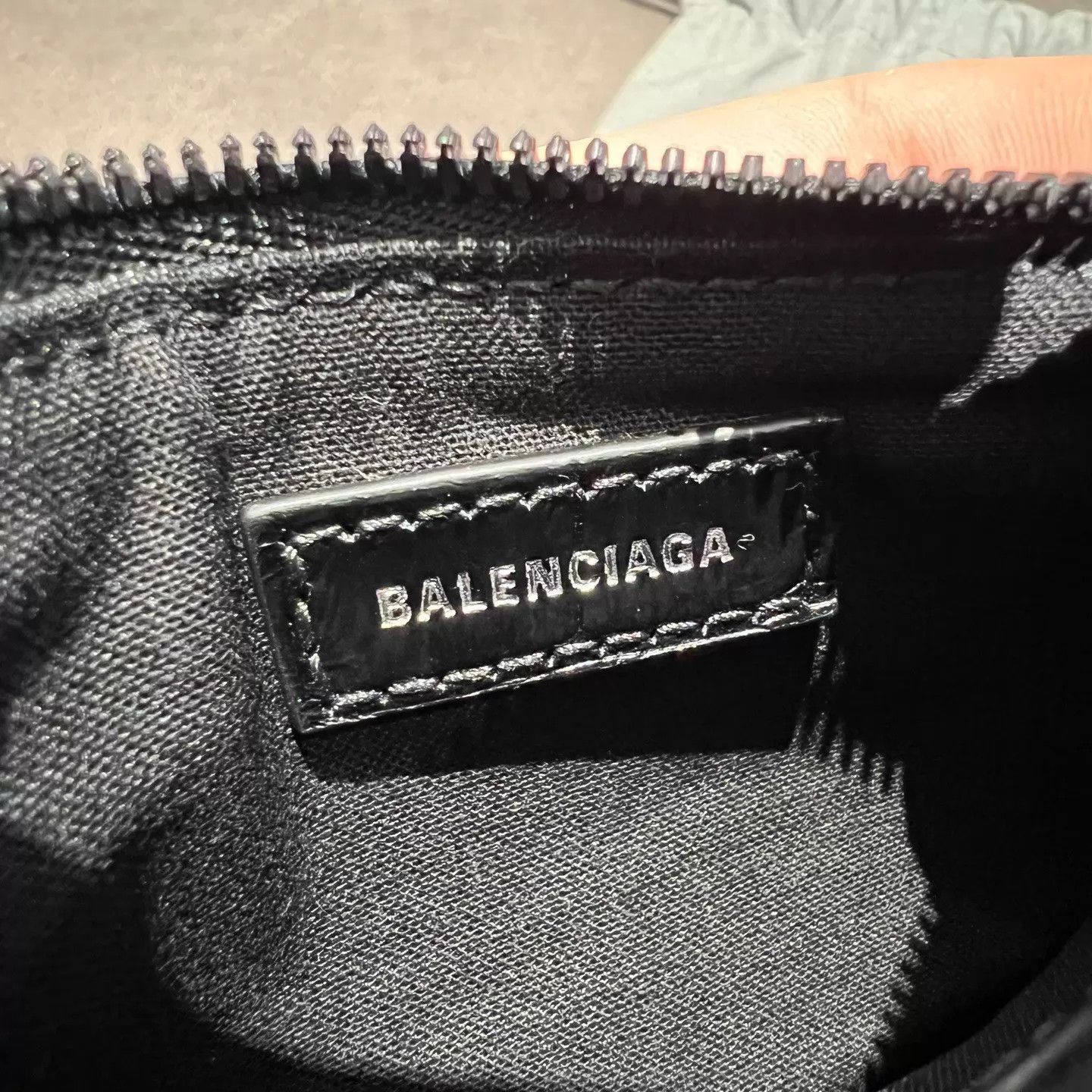 Balenciaga Balenciaga Cagole Crocodile Coin Purse (New, DY9370) Size ONE SIZE - 4 Thumbnail