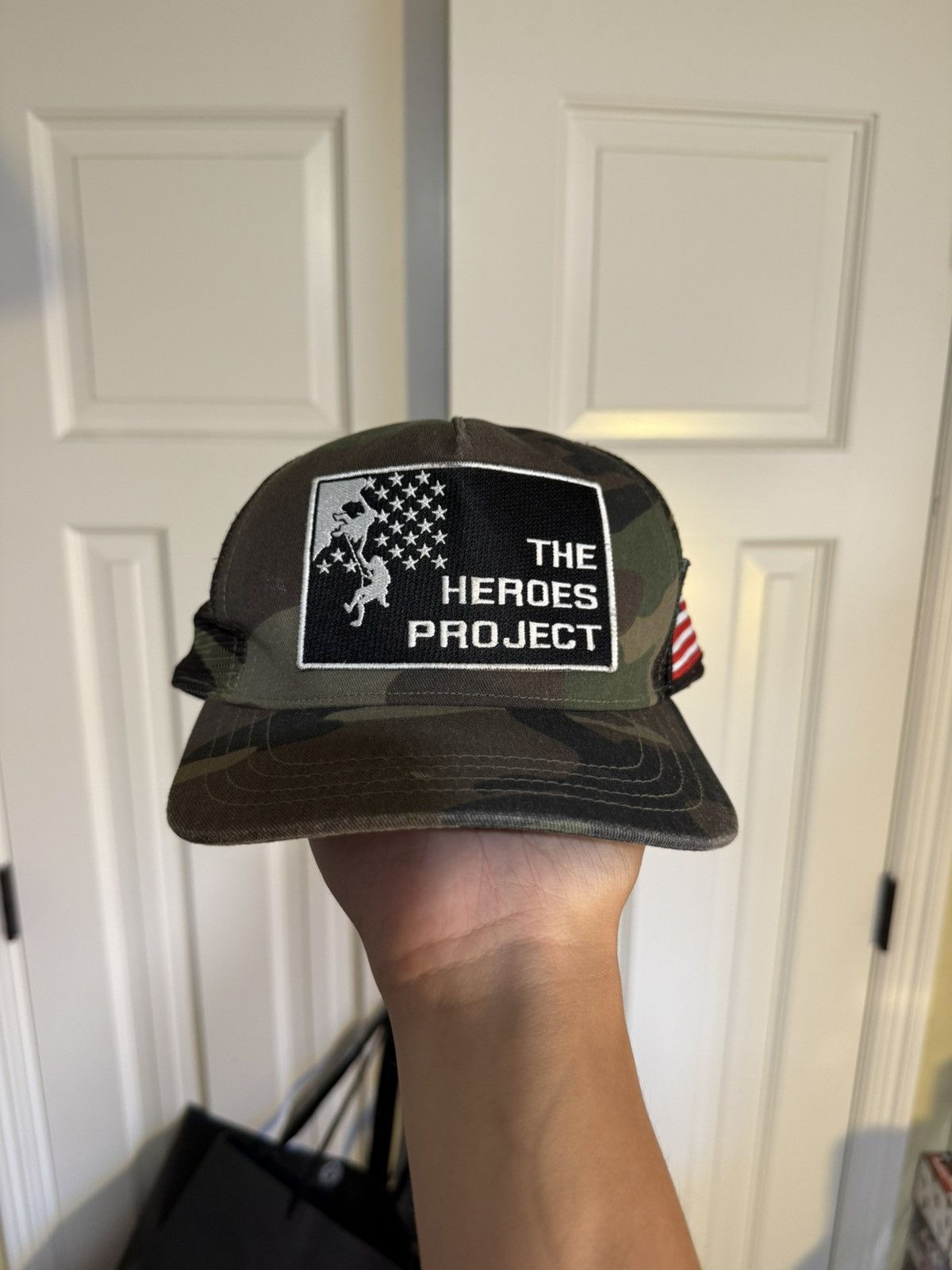 Pre-owned Chrome Hearts Camo The Heroes Project Hat In Multi