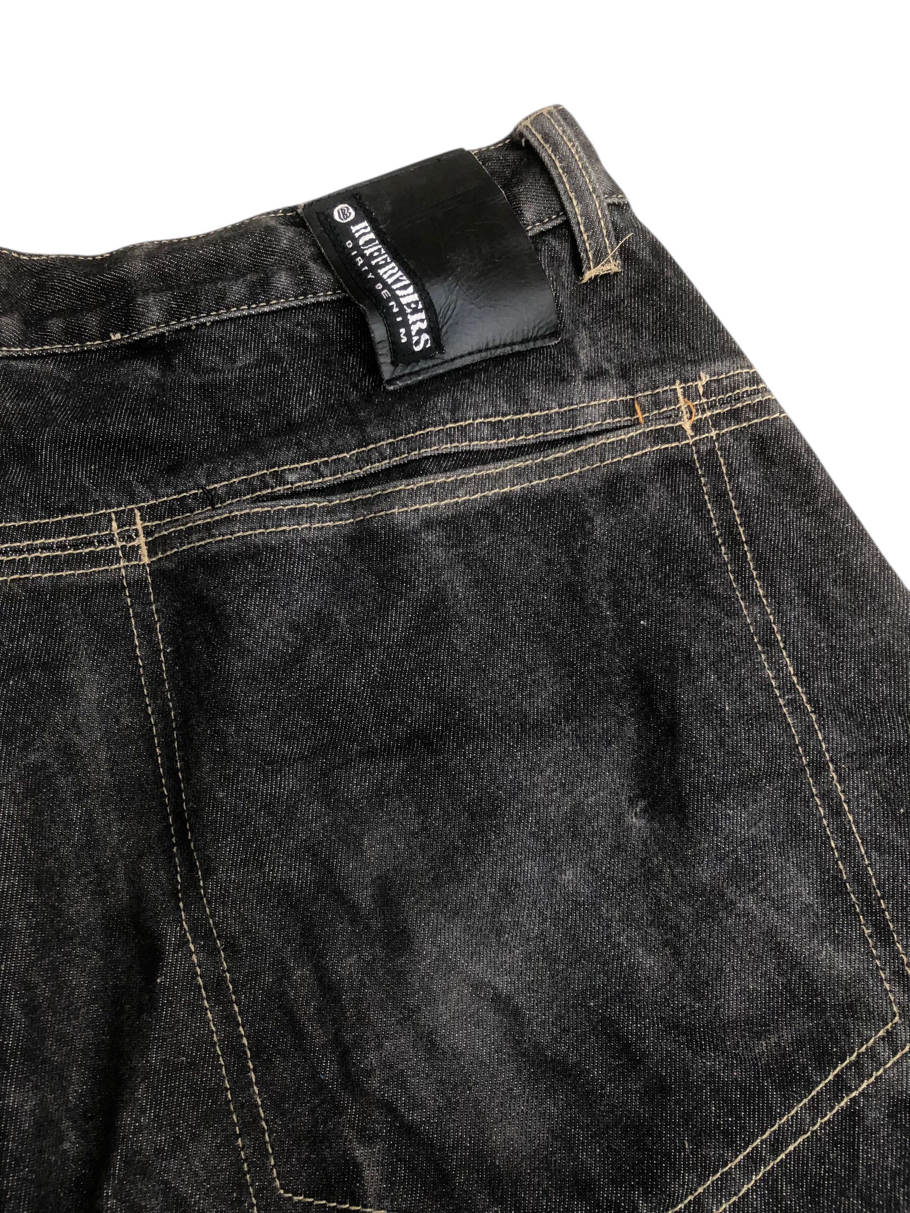 Ruff Ryders 🔥Vtg Y2K RUFF RYDERS Dirty Denim Baggy Jeans Hip Hop Rave Size US 32 / EU 48 - 9 Thumbnail