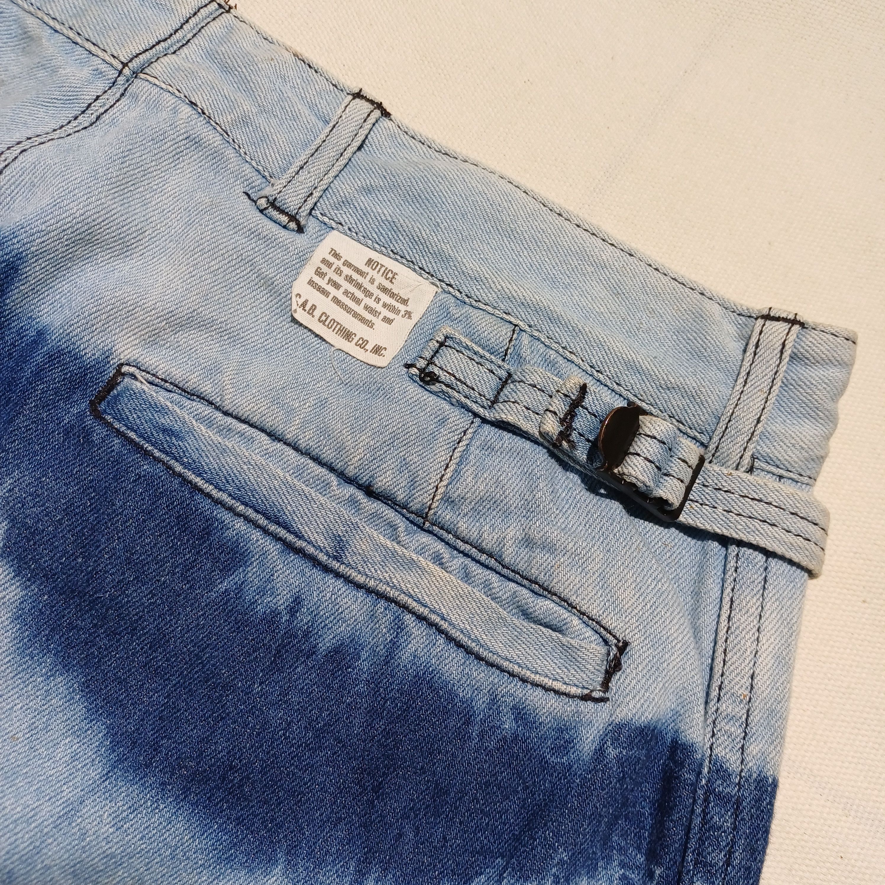 Japanese Brand Tie Dye Denim Short Pants C.A.B Clothing Japan Size US 32 / EU 48 - 4 Thumbnail
