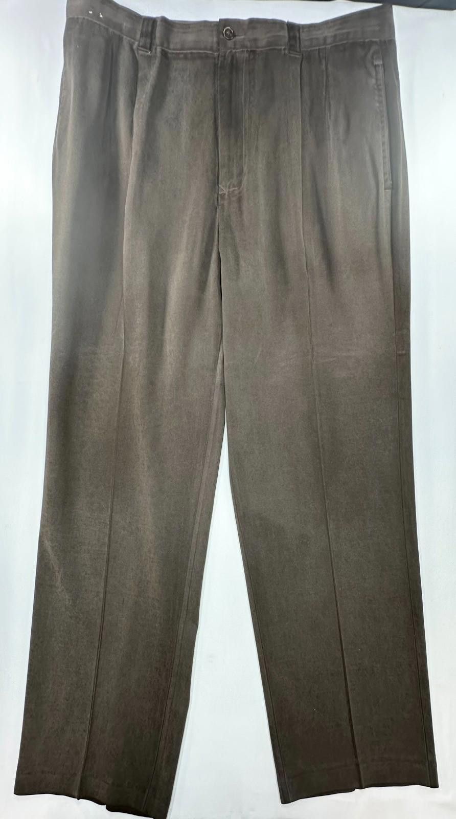 Tommy Bahama Tommy Bahama Pleated 100% Silk Chinos Brown Mens 38/34 Size US 38 / EU 54 - 1 Thumbnail