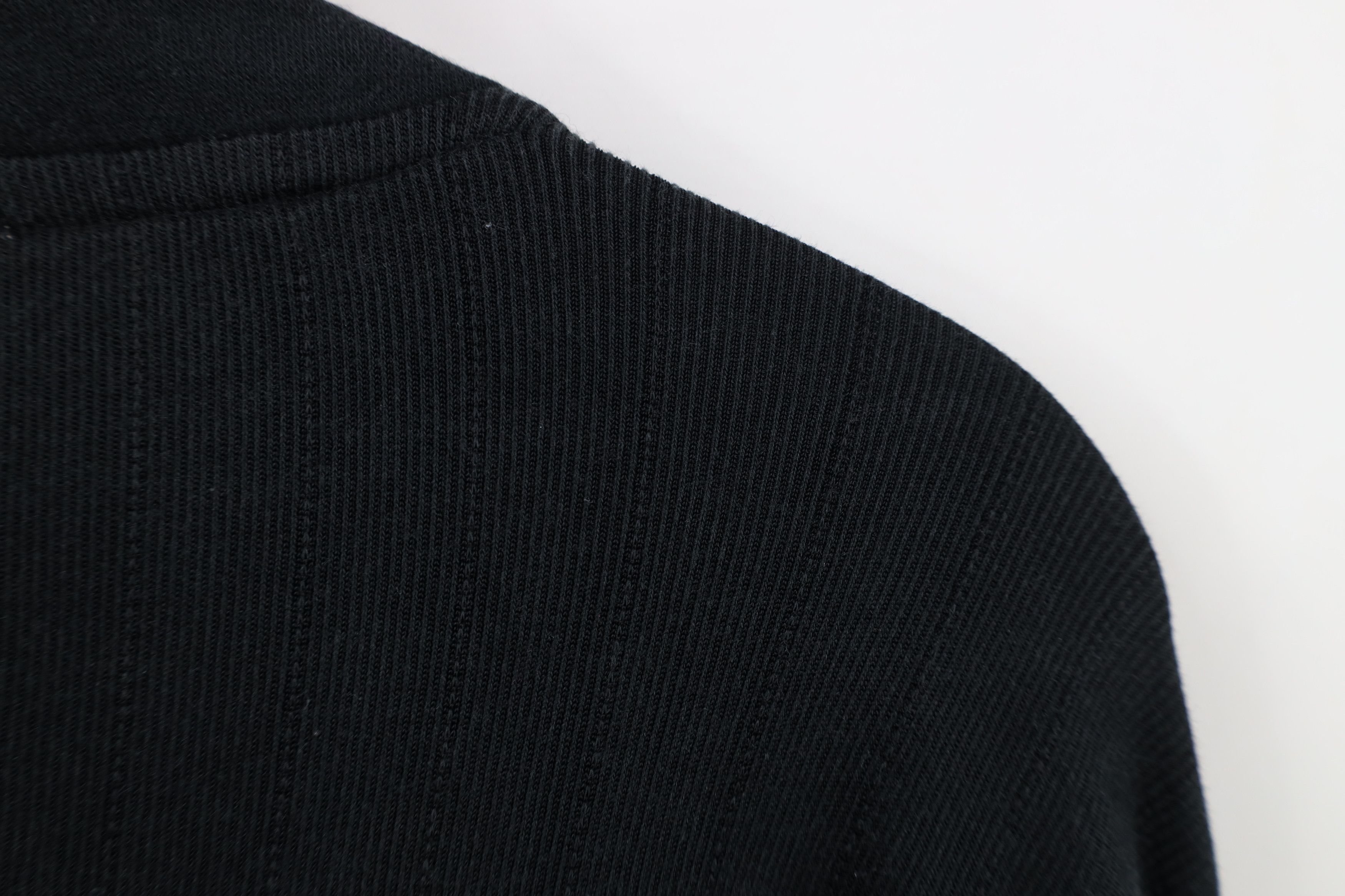 Vintage Vintage 90s Streetwear Gabardine Knit Mock Neck T-Shirt Size US XL / EU 56 / 4 - 10 Thumbnail