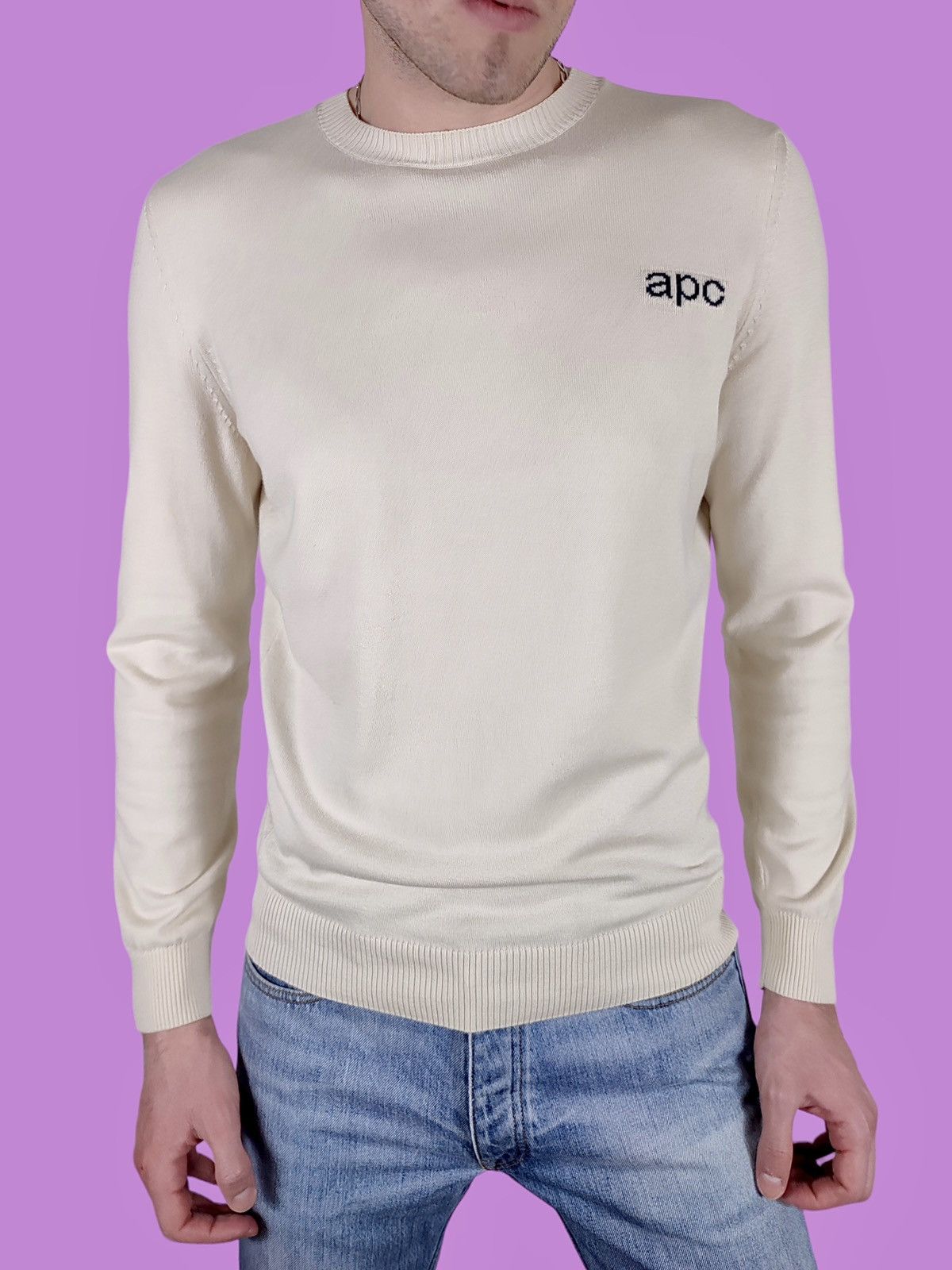 A.P.C. S/S 2018 A.P.C. Logo Cotton Knitted Jumper Size US L / EU 52-54 / 3 - 3 Thumbnail