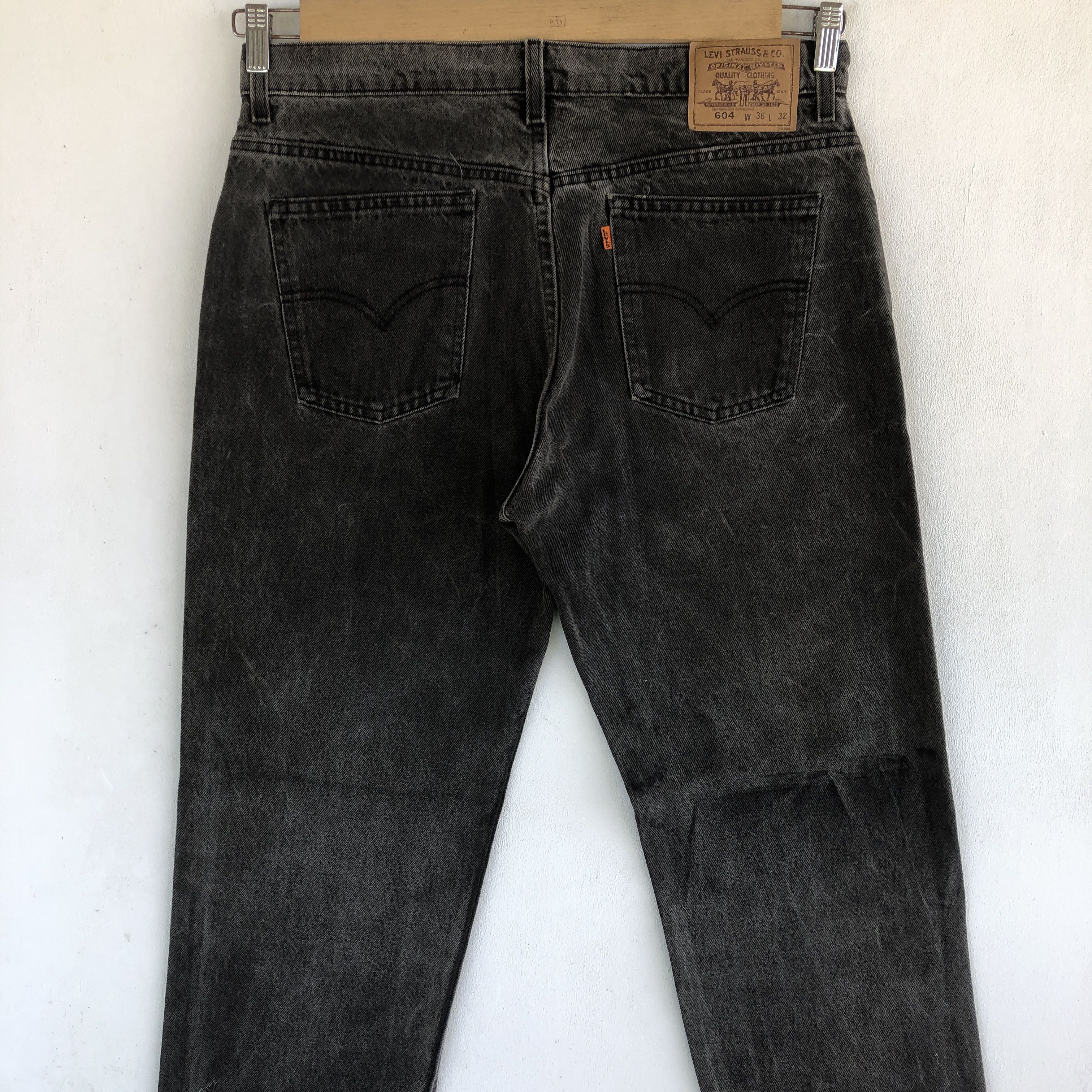 Levi's Vintage Levi's 604 Jeans Faded Black Orange Tab Denim Pants Size US 38 / EU 54 - 4 Thumbnail