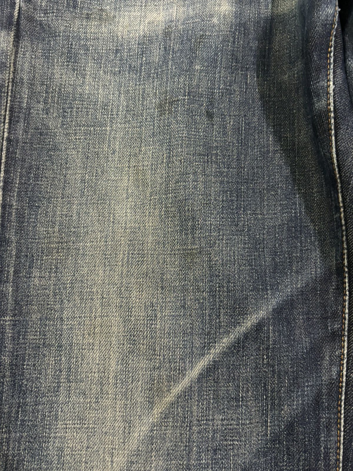Edwin Vintage Edwin 503Z Dark Blue Wash Loose Fit Ripped Jeans Size US 28 / EU 44 - 7 Thumbnail