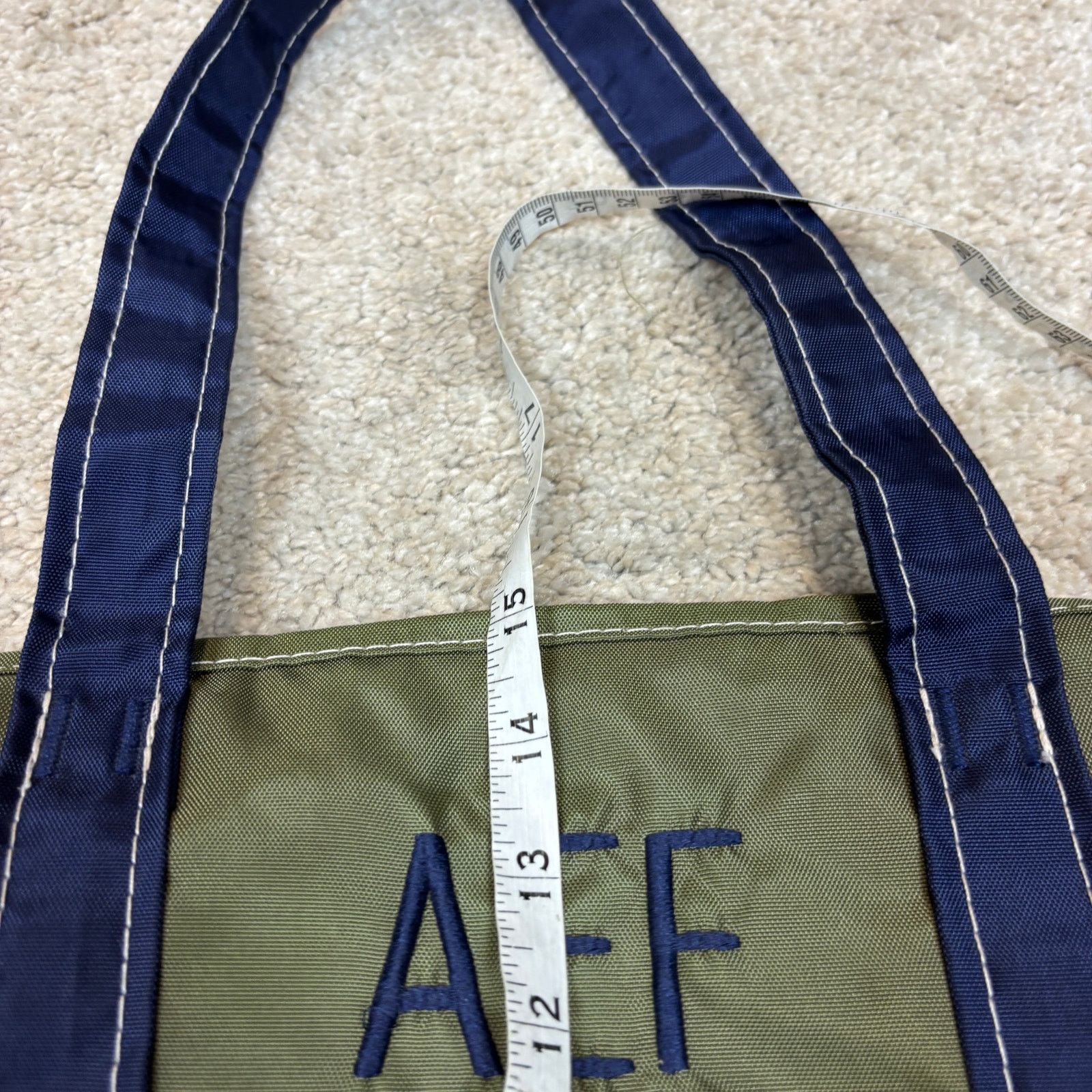 L.L. Bean LL Bean Nylon Boat and Tote Bag Navy Green Rare 23x15" Size ONE SIZE - 8 Thumbnail