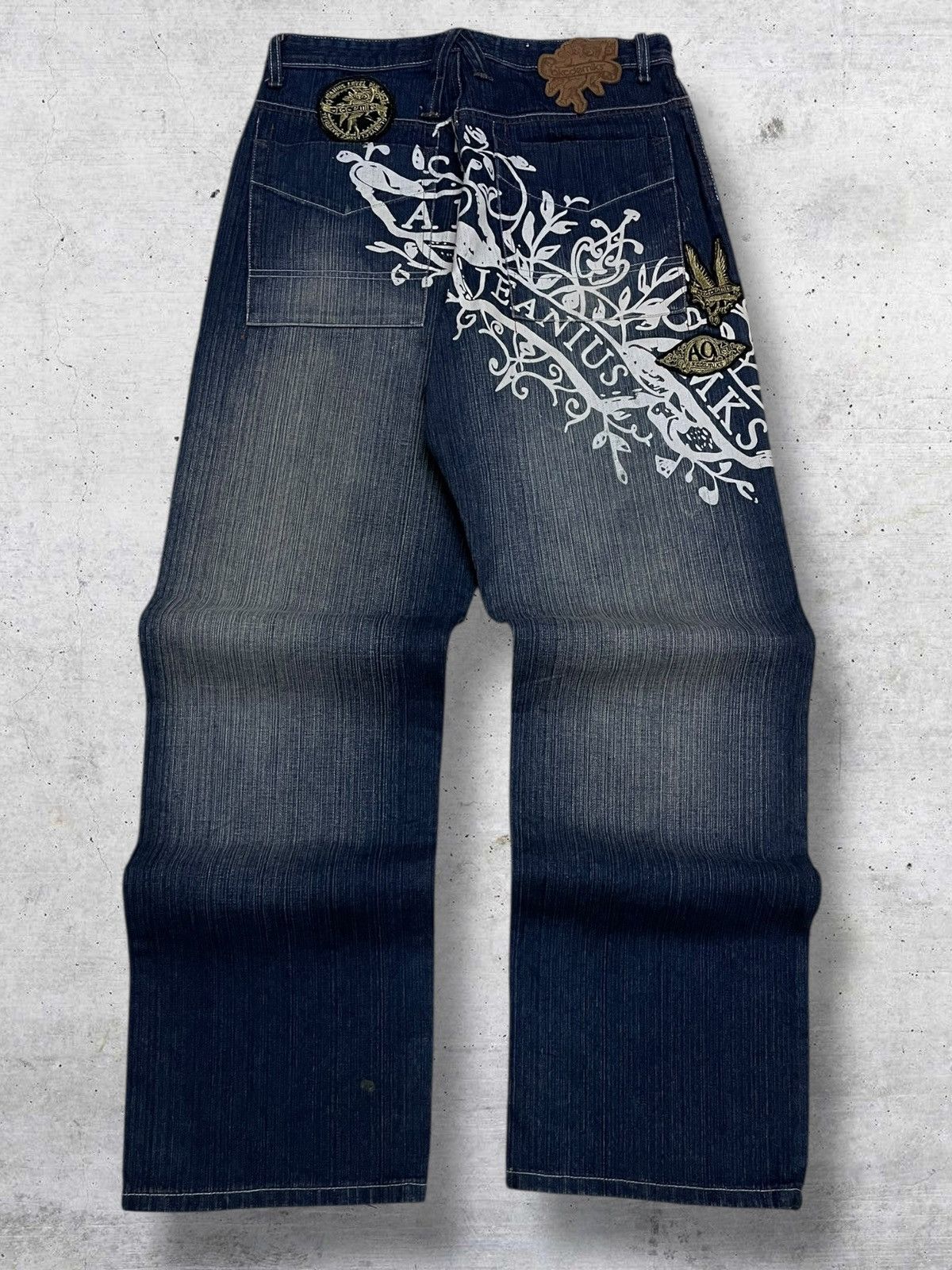 Japanese Brand AKADEMIKS ART BAGGY STREETWEAR AESTHETIC BAGGY RAPPER DENIM Size US 31 - 1 Thumbnail
