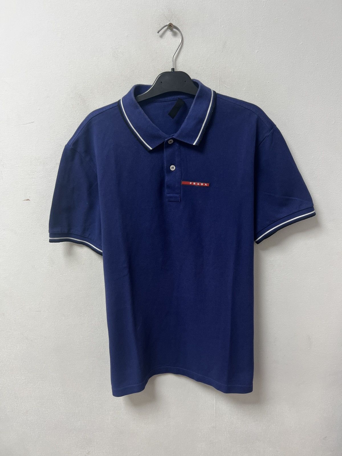 Prada Prada vintage ribbed knit polo shirt (stretchable) | Grailed