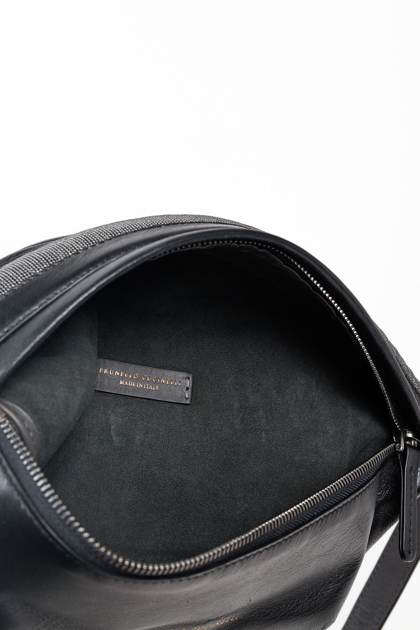 Brunello Cucinelli Brunello Cucinelli Black Leather Monili Crossbody Belt Bag Size ONE SIZE - 10 Thumbnail