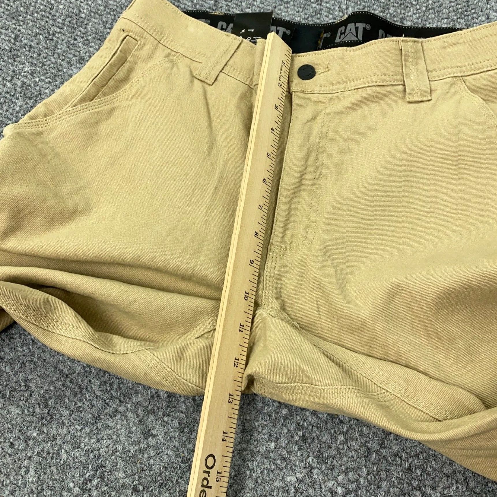 Vintage VINTAGE CAT Caterpillar Utility Pants Mens 34x29 Tan Canvas Flex Work Cargo NWT - Mens Carpenter Pant 34 Beige Canvas Stretch Pockets 36W 28L Updated" Size US 34 / EU 50 - 6 Thumbnail