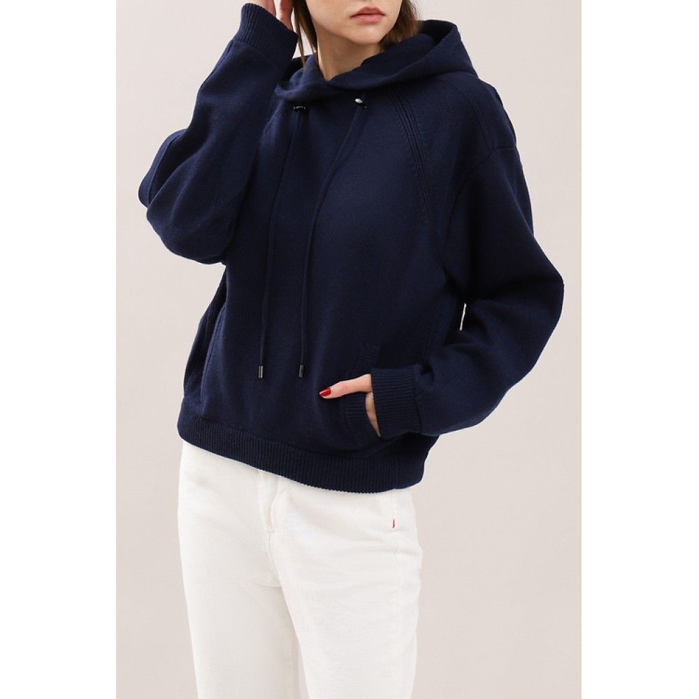 Tom Ford o1loc1c0924 FLK008 Cashmere Hoodie in Dark Blue Size XL / US 12-14 / IT 48-50 - 2 Thumbnail