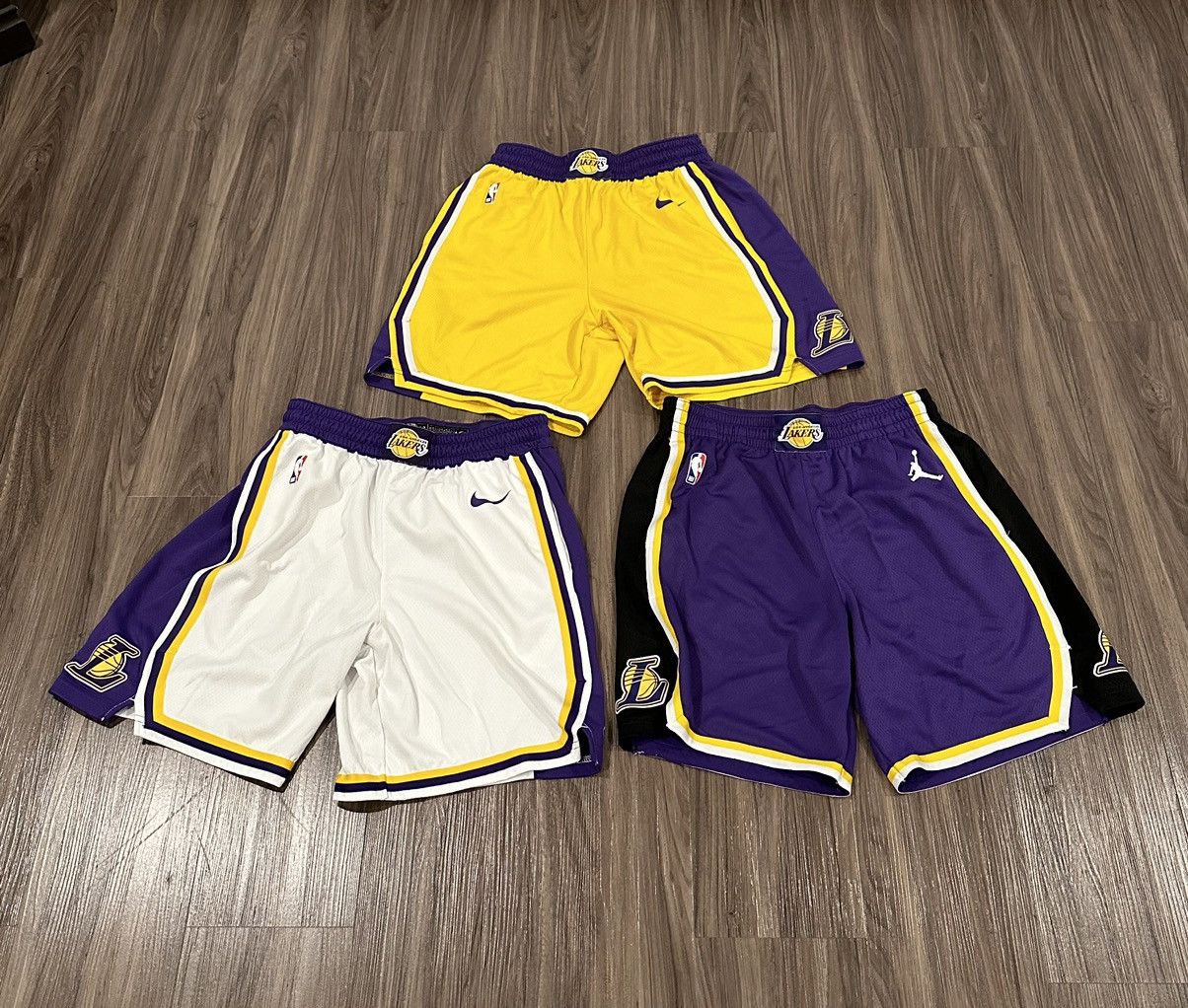 image of La Lakers Nike Nba Swingman Basketball Shorts (Bundle), Men's (Size 36)