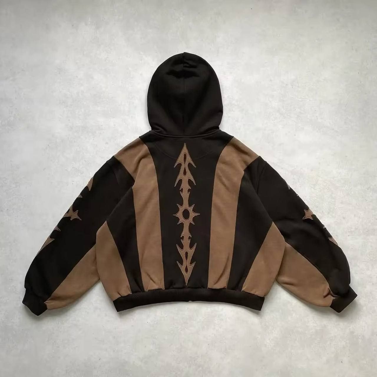 Japanese Brand × Vintage gothic hoodie with geometric embroidery Size US L / EU 52-54 / 3 - 4 Thumbnail
