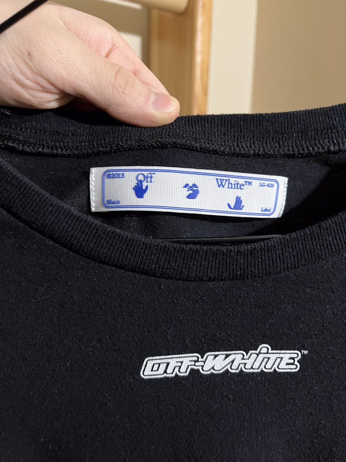 Rare Off White Marker Arrows Back Big Logo Long Sleeve