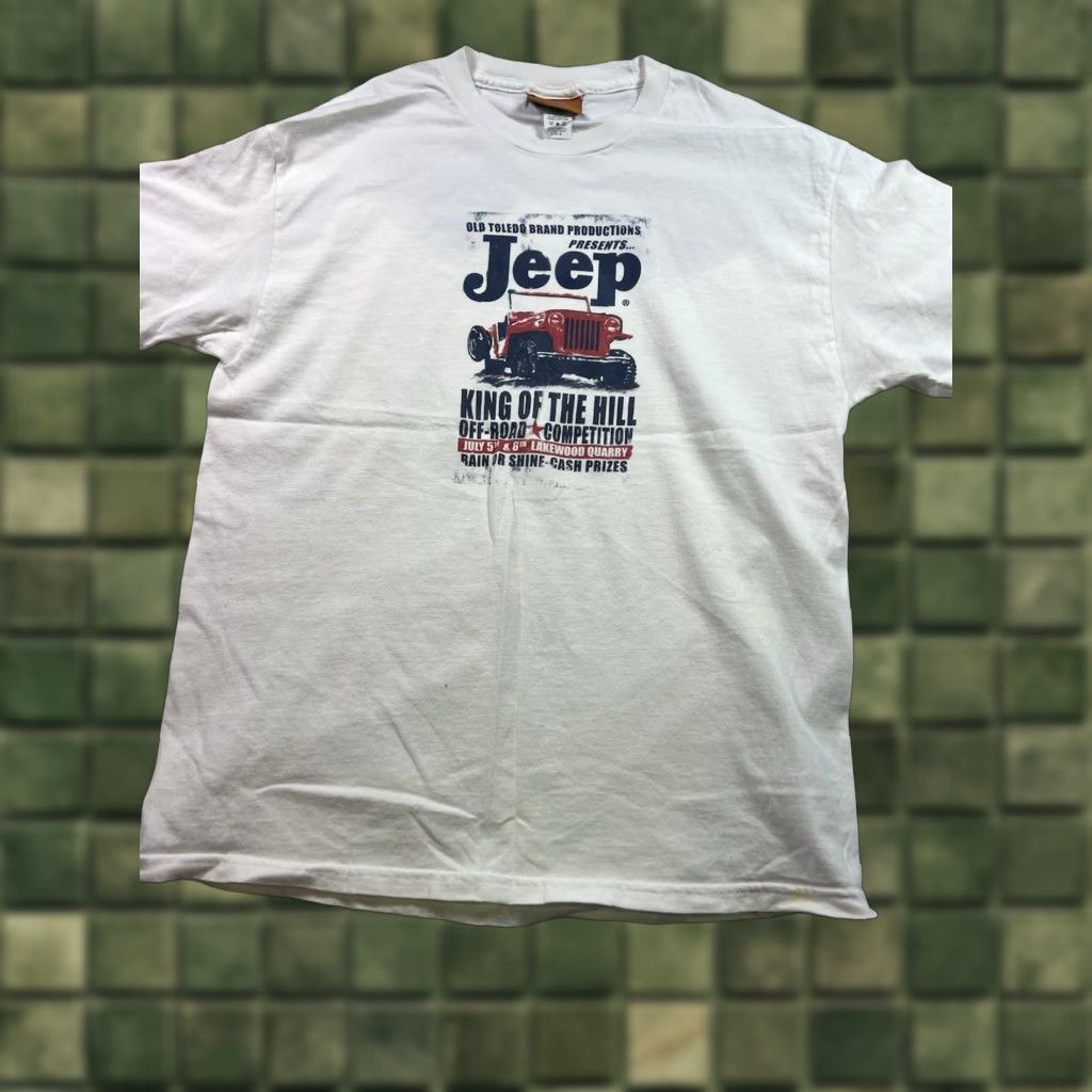 Jeep VINTAGE Jeep King Of The Hill Off Road Comp T-Shirt Mens White XXL Size US L / EU 52-54 / 3 - 1 Thumbnail