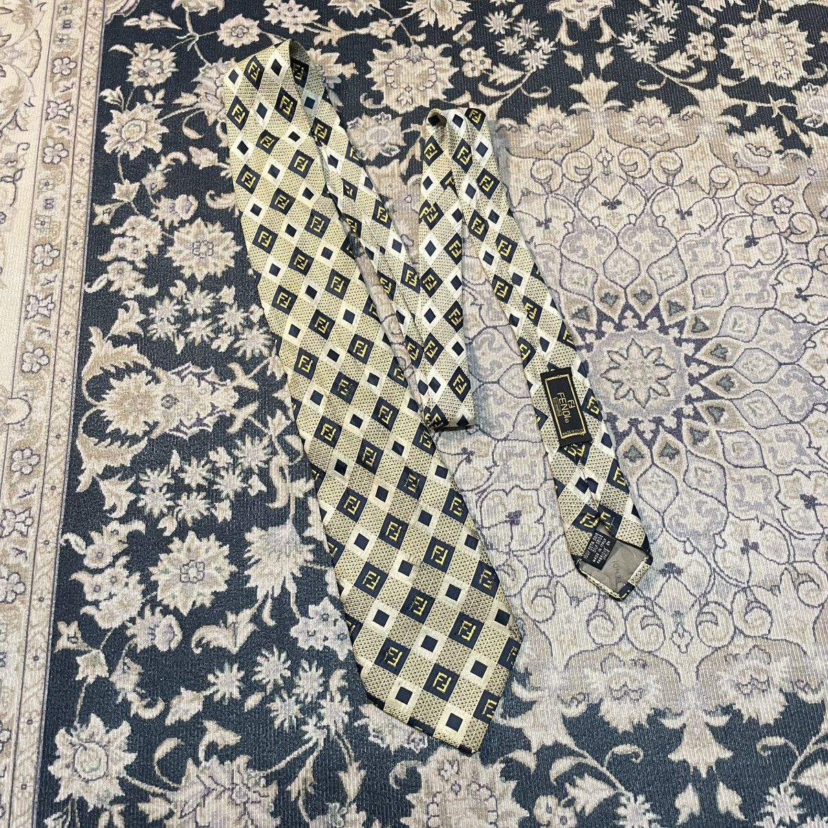 Fendi × Vintage Vintage Fendi Neck tie Pure Silk Fendi Full Monogram Size ONE SIZE - 1 Thumbnail