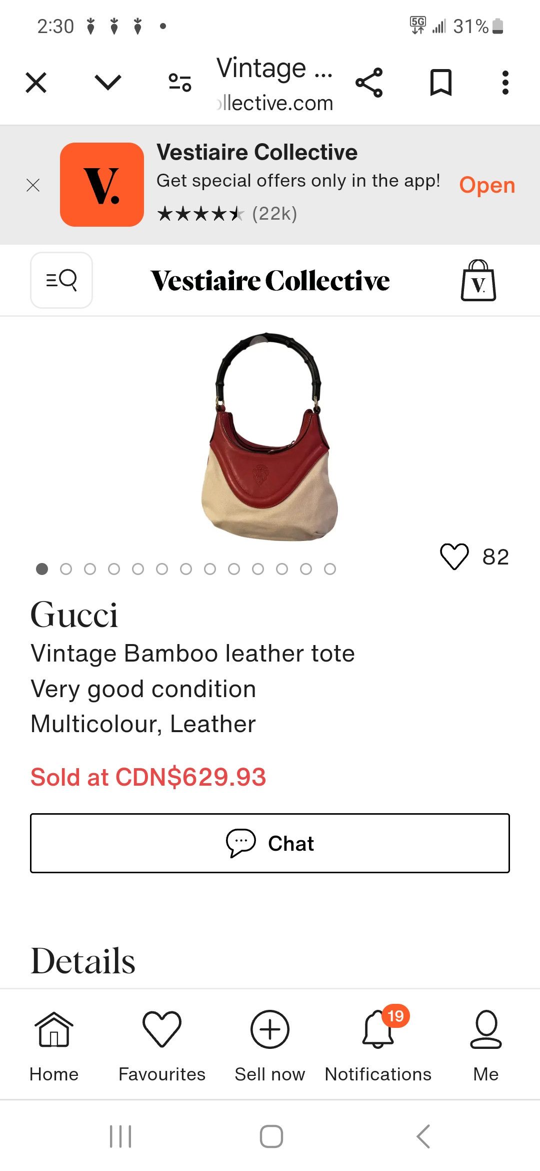 Gucci Gucci hysteria crest hobo with bamboo style handle. Size ONE SIZE - 8 Thumbnail