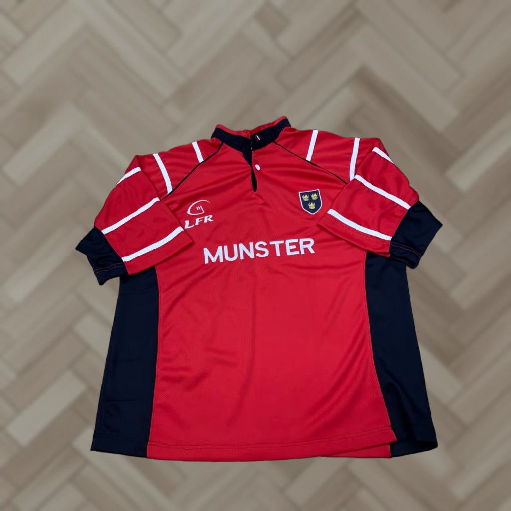 Vintage Live For Rugby Henley Shirt M Red Embroidered Munster #5618 Size US M / EU 48-50 / 2 - 1 Thumbnail
