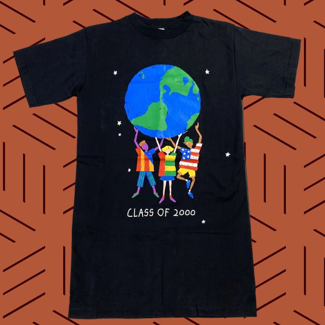 Vintage VINTAGE Hallmark Class of 2000 Graphic T-Shirt Adult Medium Black USA Made Short Sleeve Crew Neck Mens Size US M / EU 48-50 / 2 - 1 Thumbnail