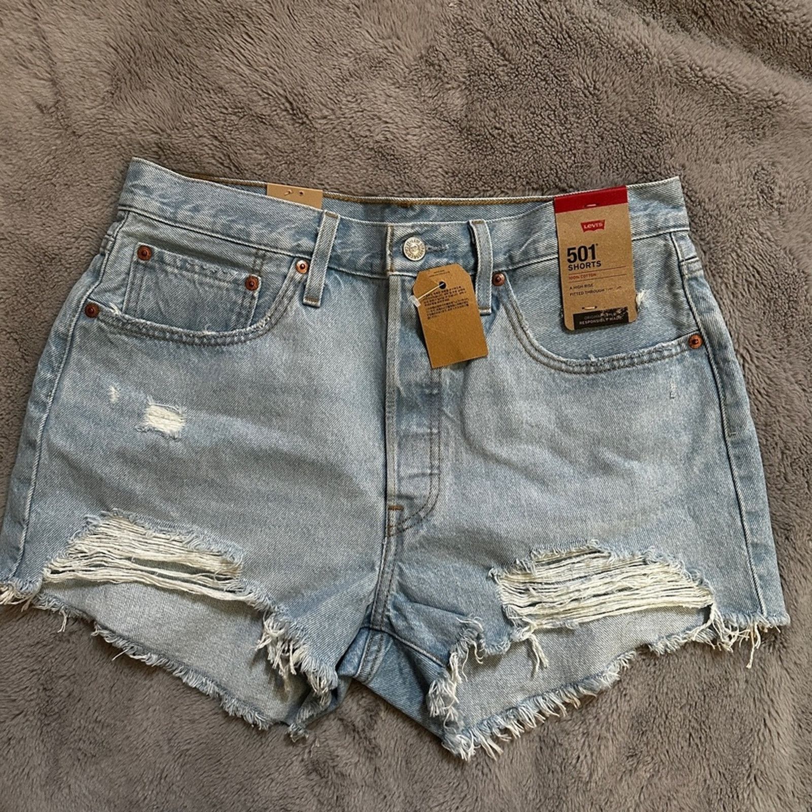 Levi's Levi's®501® ORIGINAL - Denim shorts Size 31" - 7 Thumbnail
