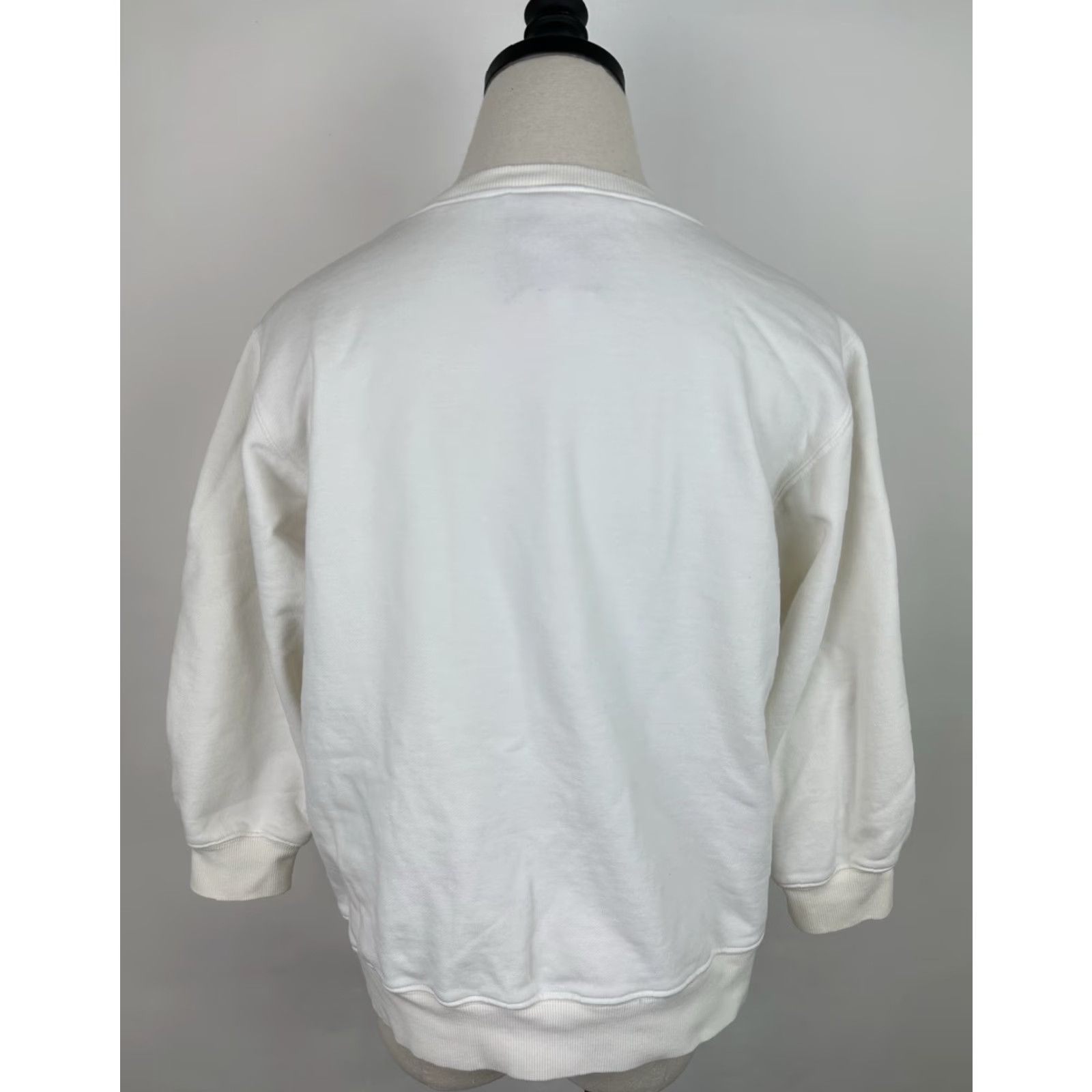 Johnny Was Johnny Was Sweatshirt Small Ivory Eyelet Paisley Embroidered Boho Crew Neck Womens Size S / US 4 / IT 40 - 7 Thumbnail