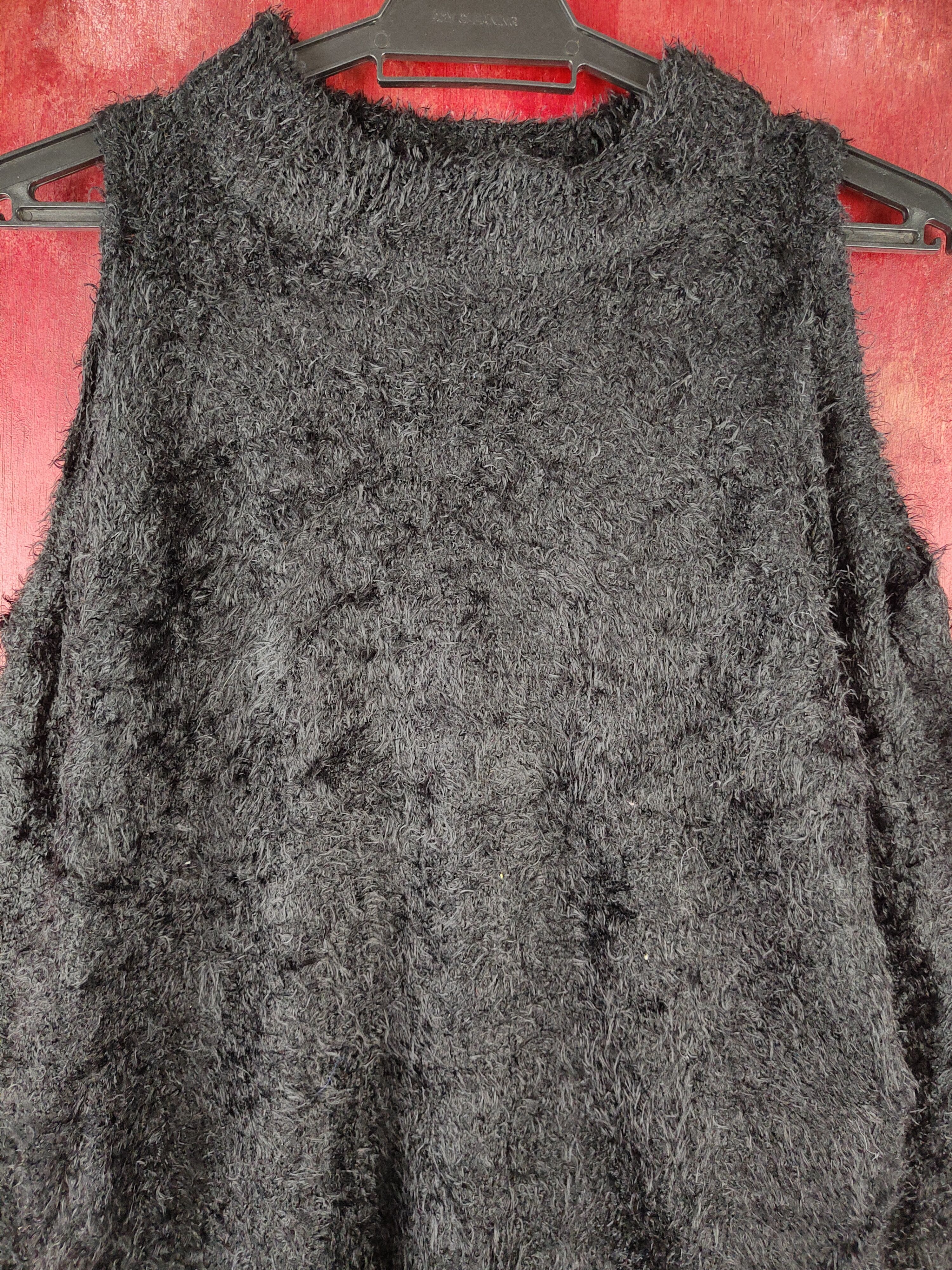 Japanese Brand × Vintage Spray Premium Black Fur Mohair Knitwear ❌ HOT STUFF Size M / US 6-8 / IT 42-44 - 2 Thumbnail