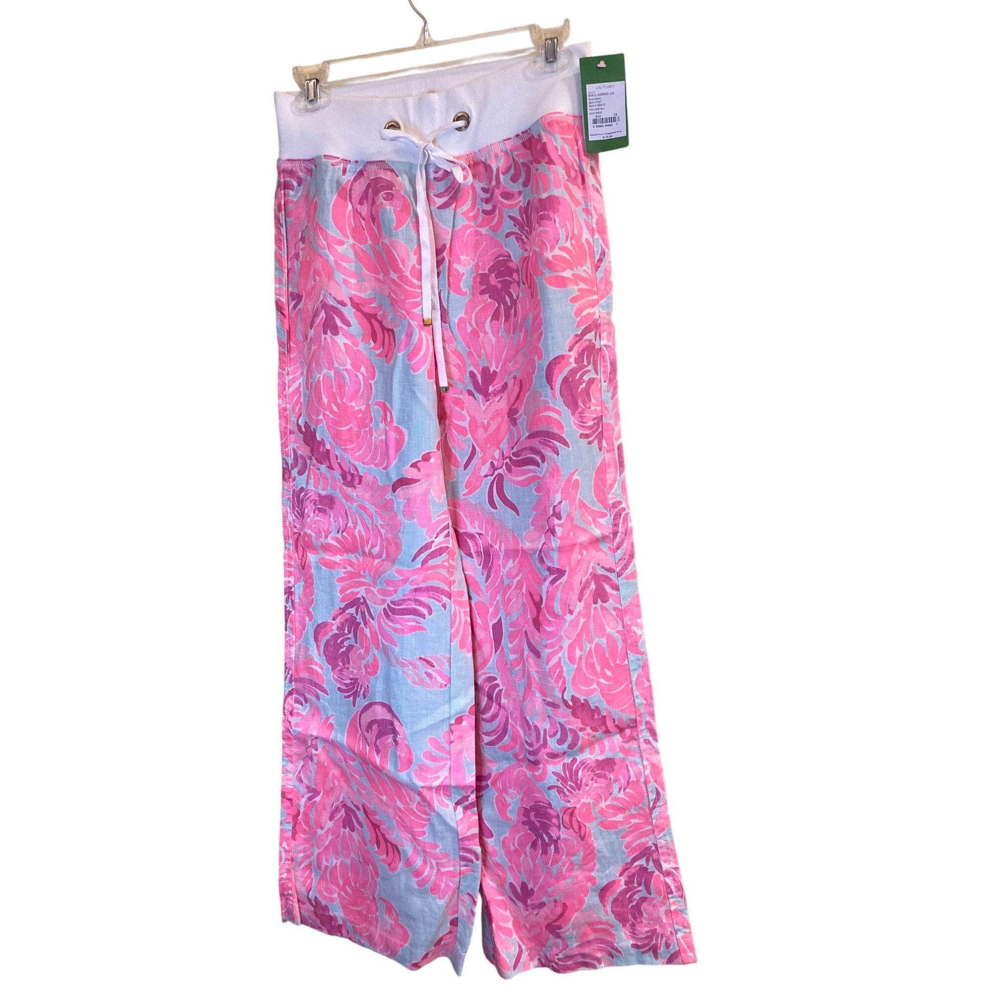 Lilly Pulitzer NWT Lilly Pulitzer Linen Beach Palazzo Pants XS/S Love Birds Size 26" / US 2 / IT 38 - 9 Thumbnail
