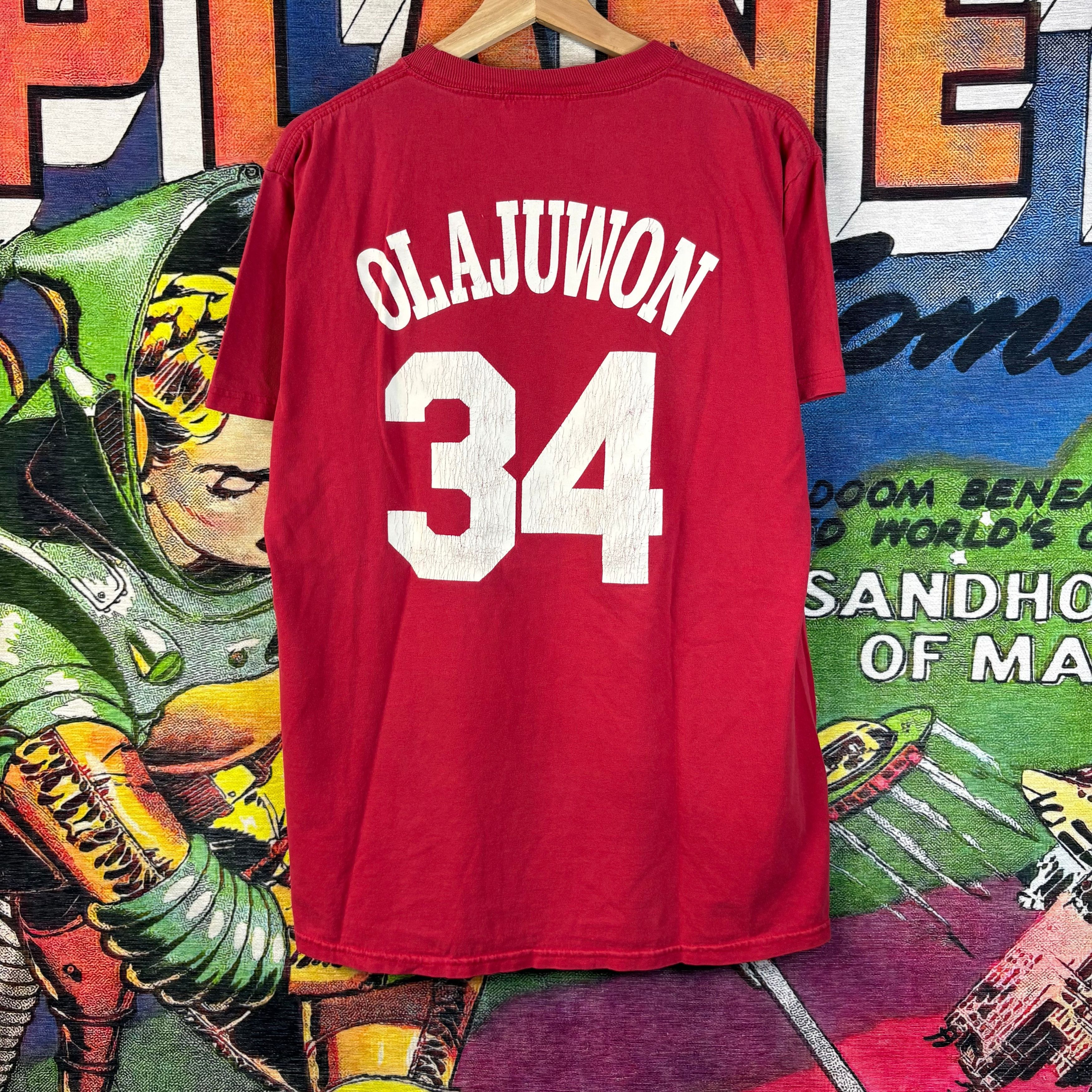 Vintage Y2K Houston Rockets Olajuwon Tee Size Large Size US L / EU 52-54 / 3 - 3 Thumbnail