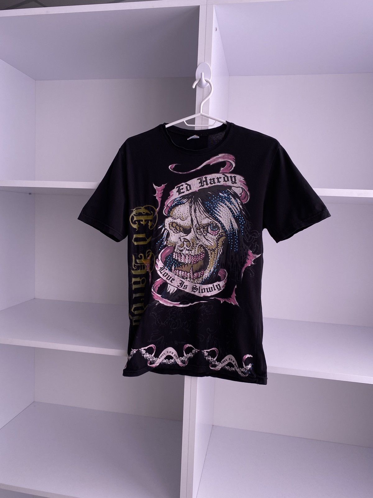 Ed Hardy × Vintage Vintage Ed Hardy Women’s tee shirt Y2k style Size M / US 6-8 / IT 42-44 - 3 Thumbnail