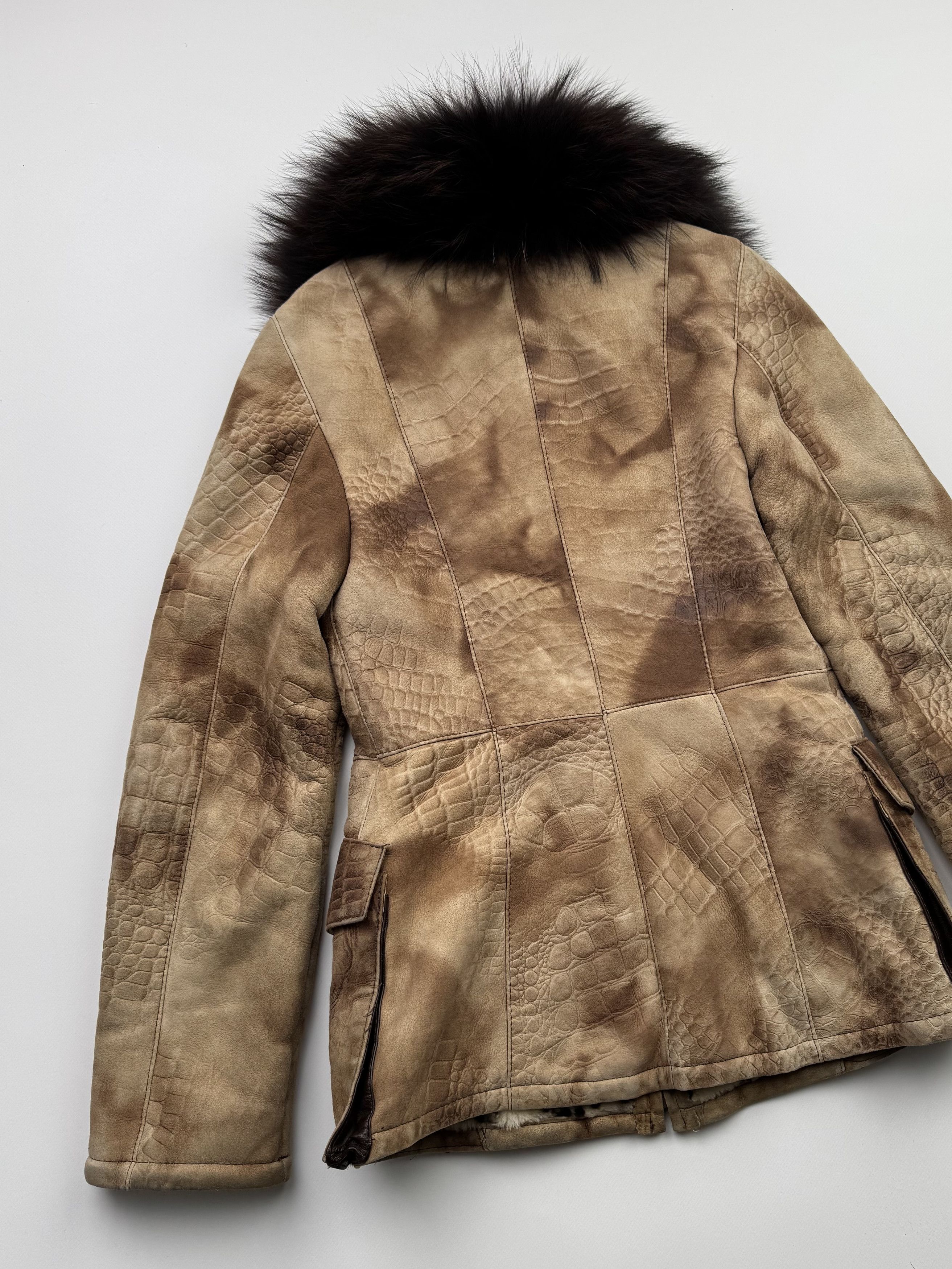 Vintage Vintage Faded Sheepskin Jacket With Fur Neck B230(V163)E2 Size XS / US 0-2 / IT 36-38 - 8 Thumbnail