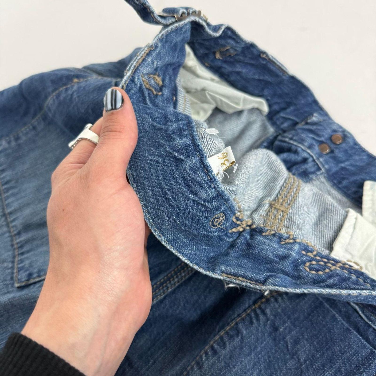 Acne Studios × Japanese Brand × Vintage Vintage y2k faded grunge archive baggy wide leg skater jeans Size US 36 / EU 52 - 6 Thumbnail