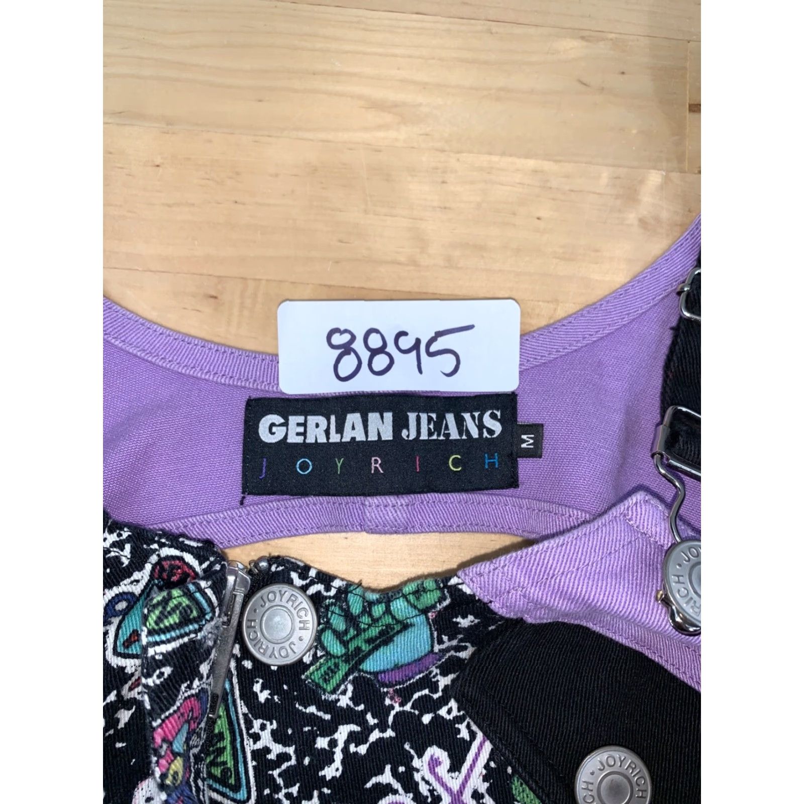 Joyrich Joyrich x Gerlan Jeans Denim Skirt Overalls Womens M Black Purple Zip #8895 Size 32" / US 10 / IT 46 - 5 Thumbnail