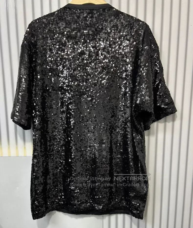 Junya Watanabe Junya Watanabe Black sequined T-shirt Size M / US 6-8 / IT 42-44 - 2 Thumbnail