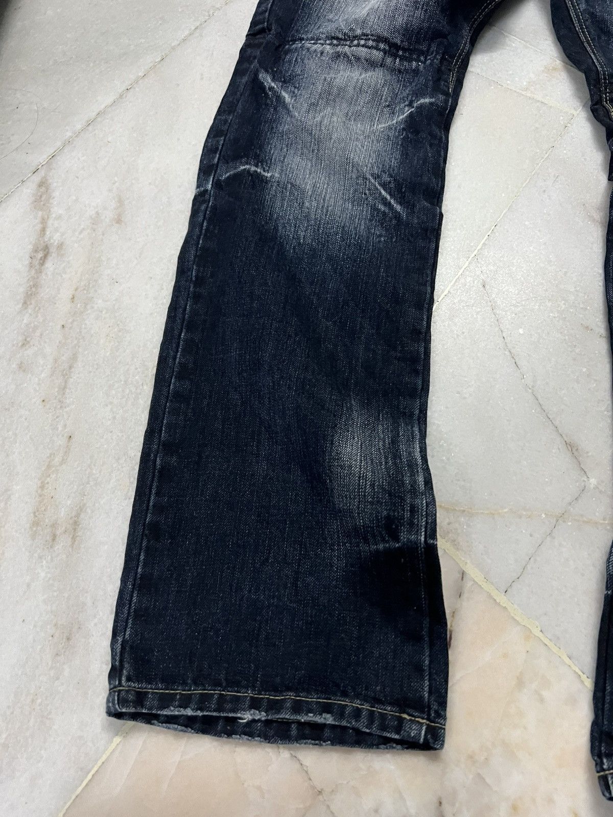 Japanese Brand PPFM DOUBLE WAIST RARE JEANS Size US 33 - 3 Thumbnail